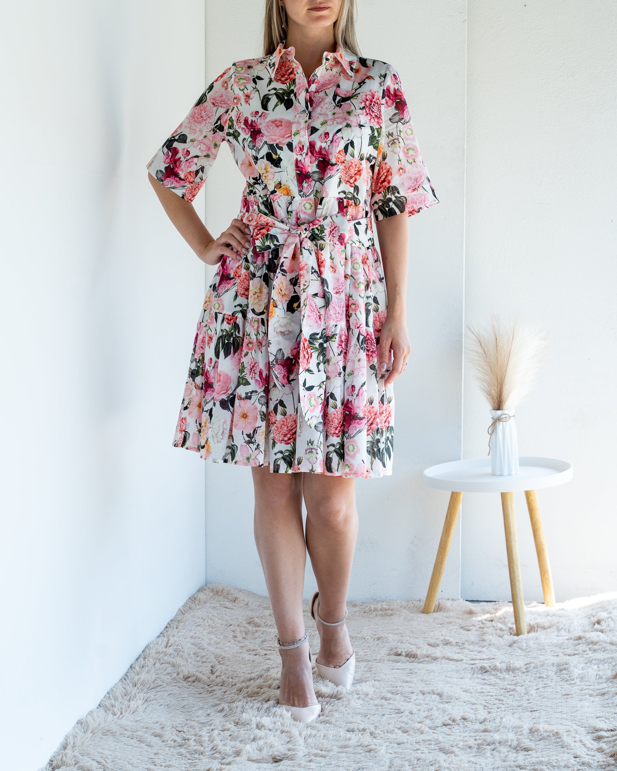 Abito midi floreale