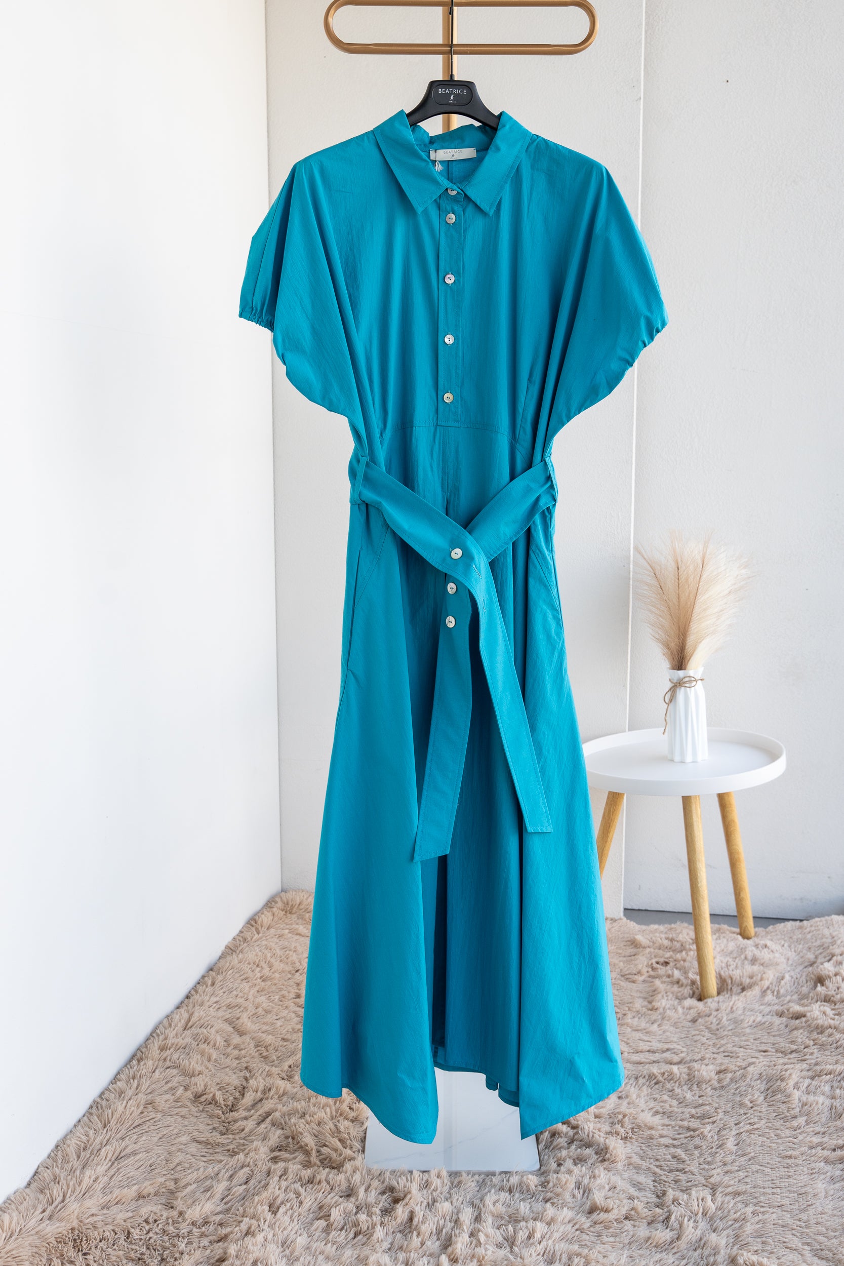 Long dress with belt