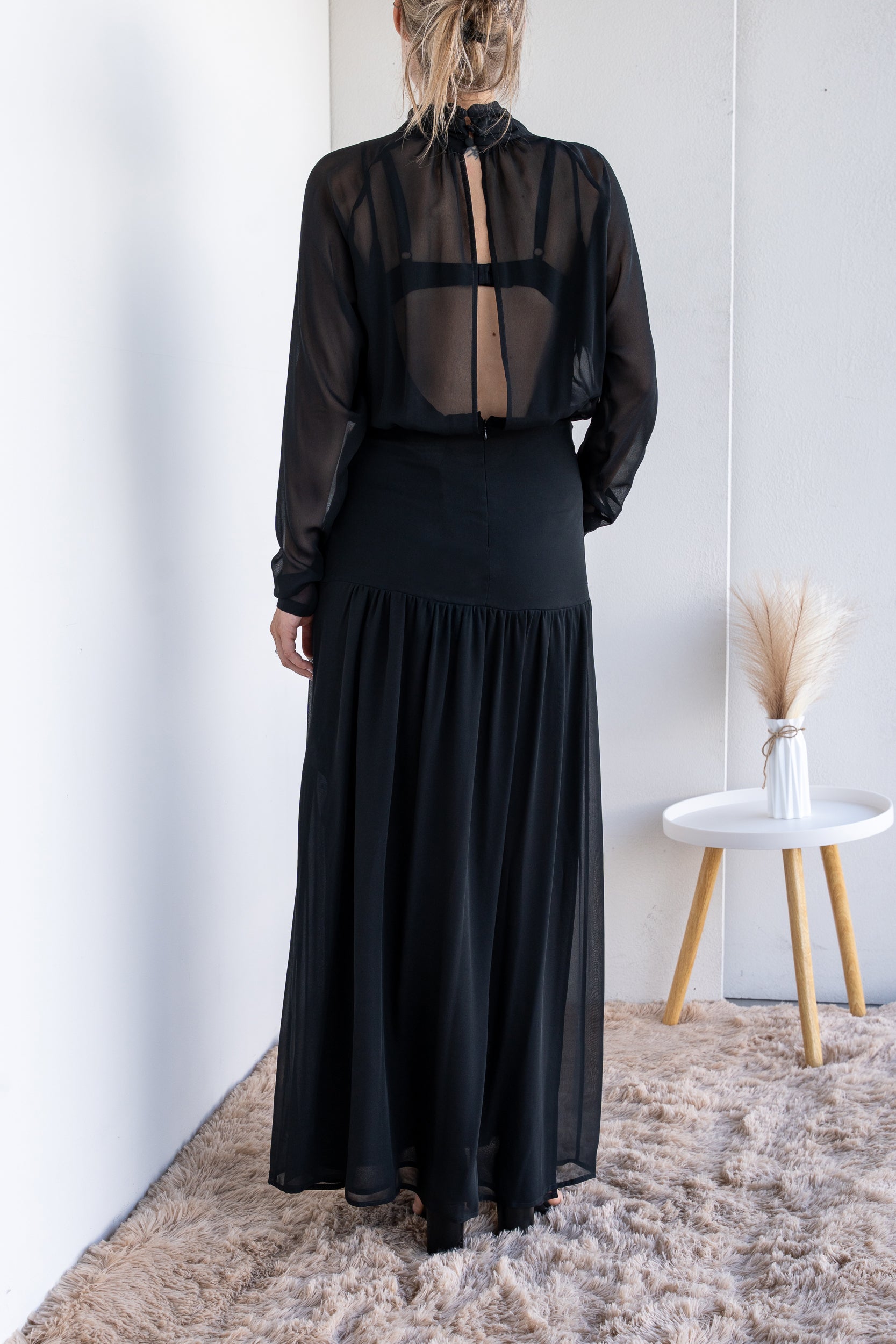 Semi-transparent two-piece dress