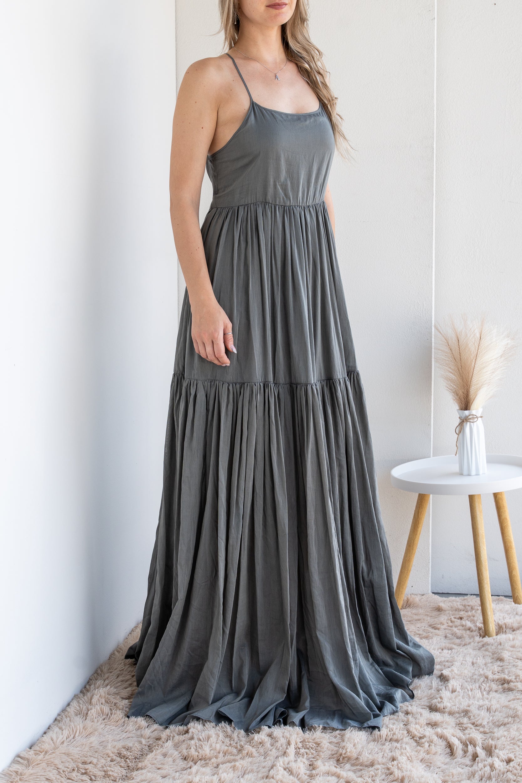 Dress with open back