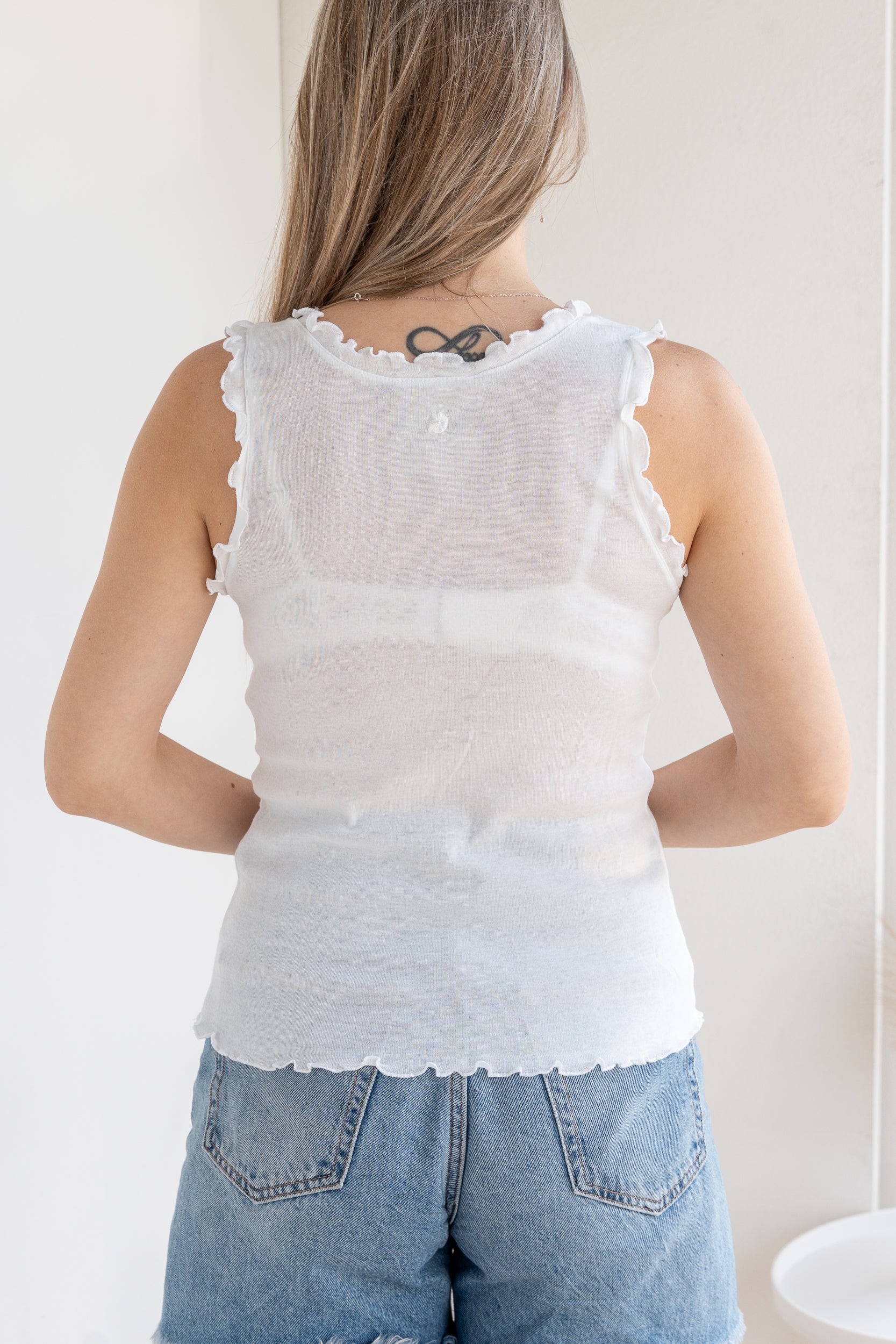 Top with ruffles