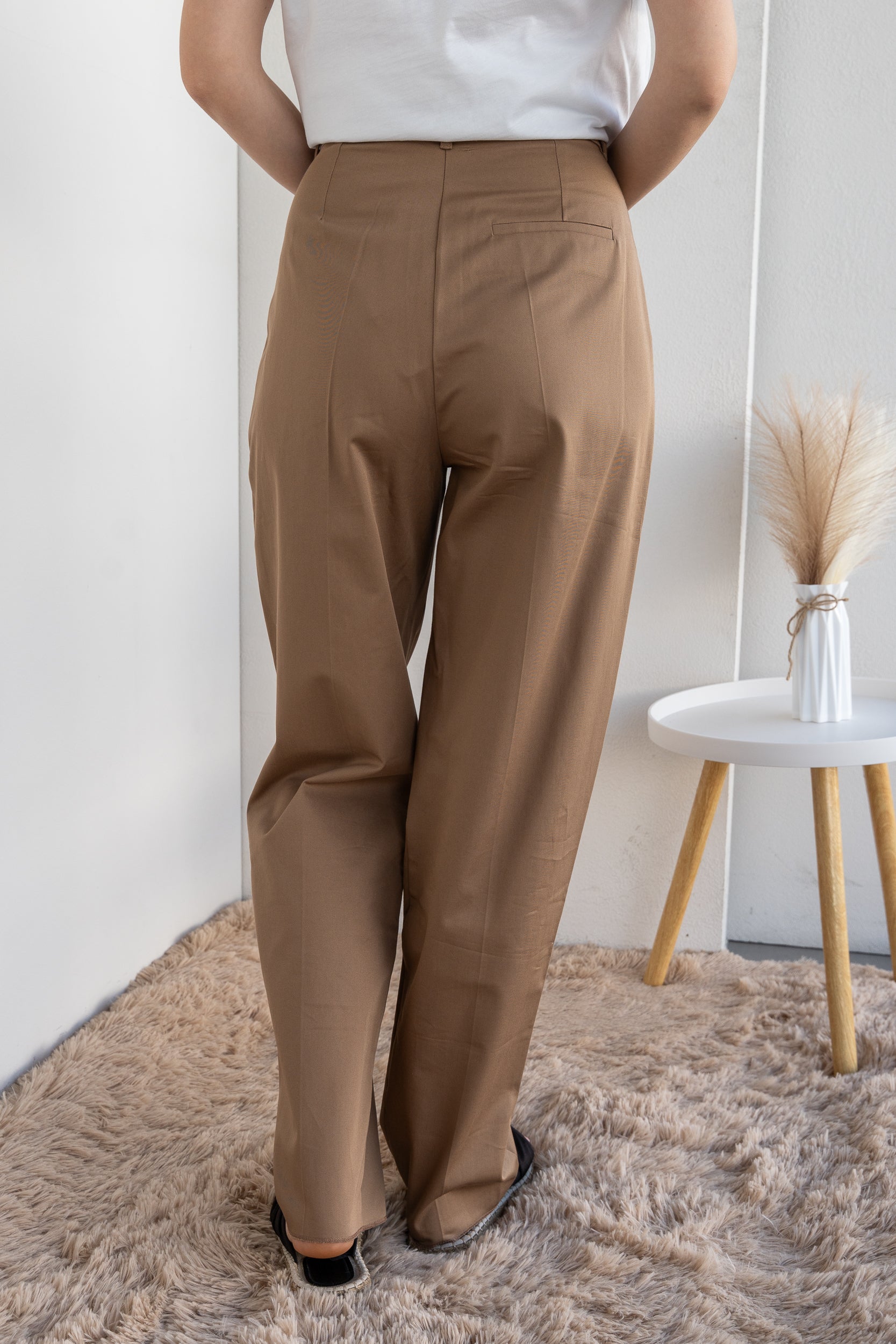 High-waisted trousers