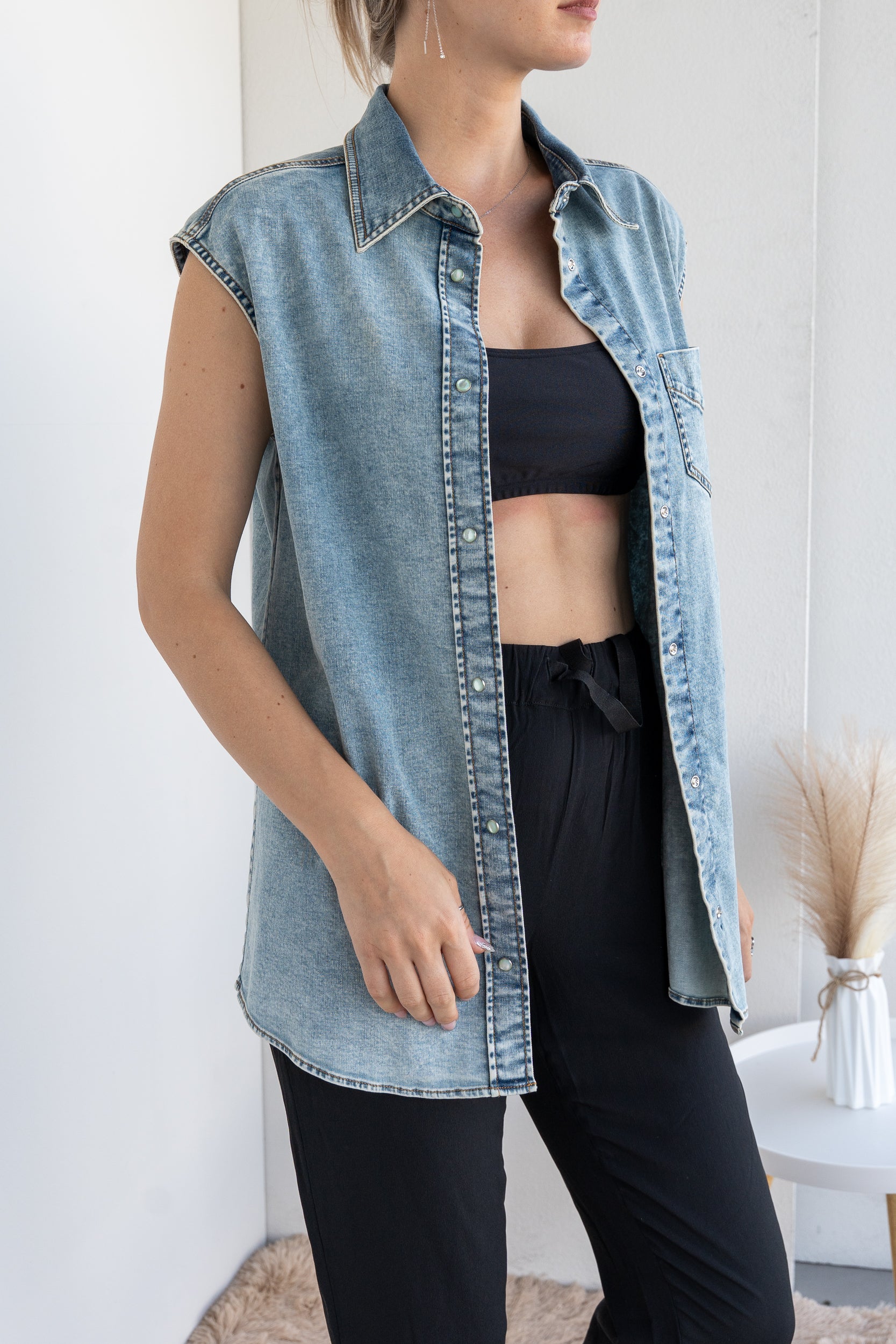 Denim vest