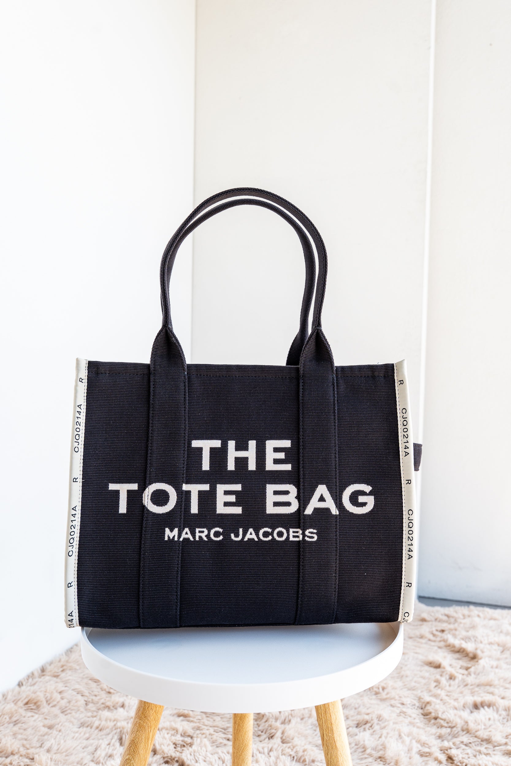 Borsa tessuto a contrasto