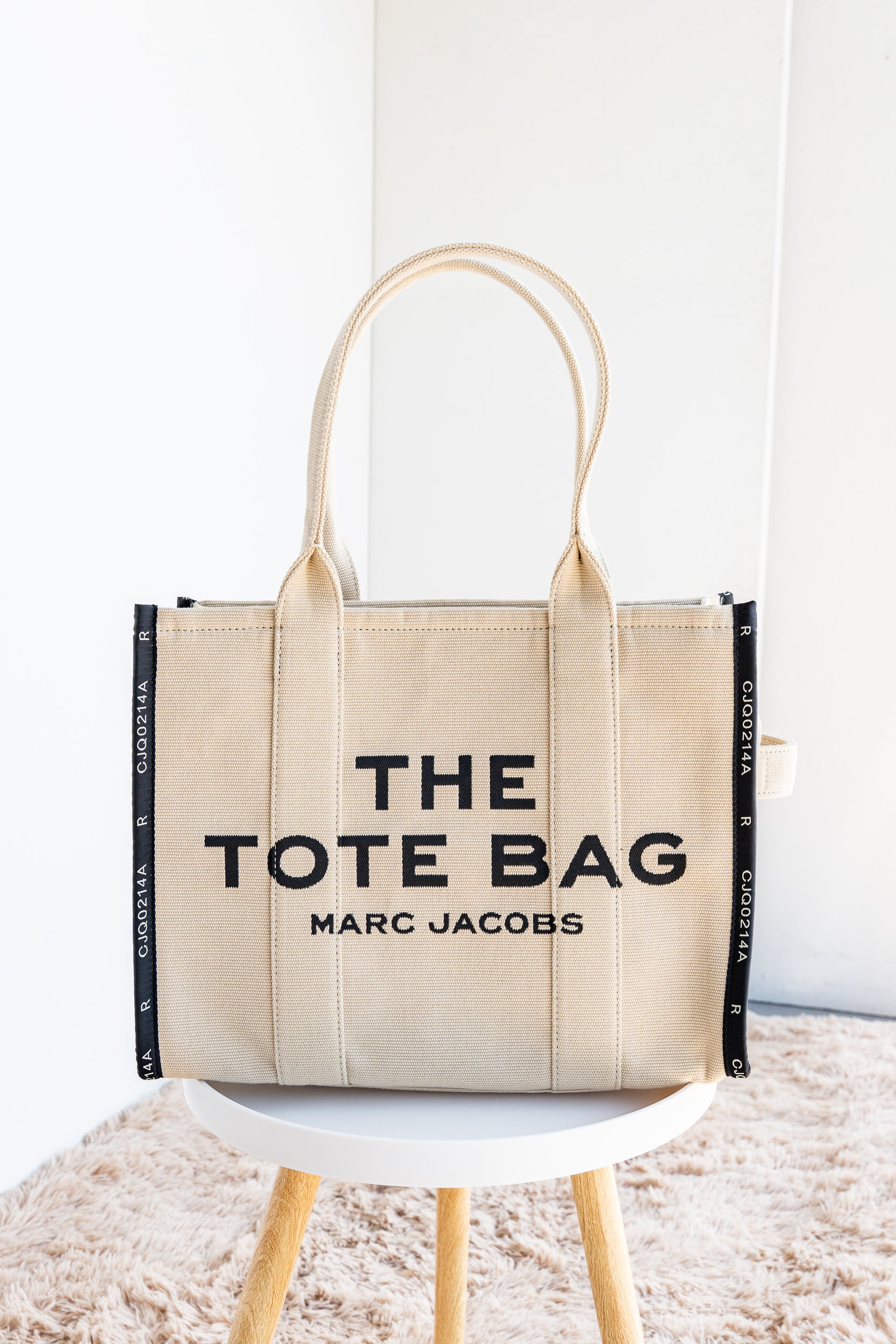 Borsa tessuto a contrasto