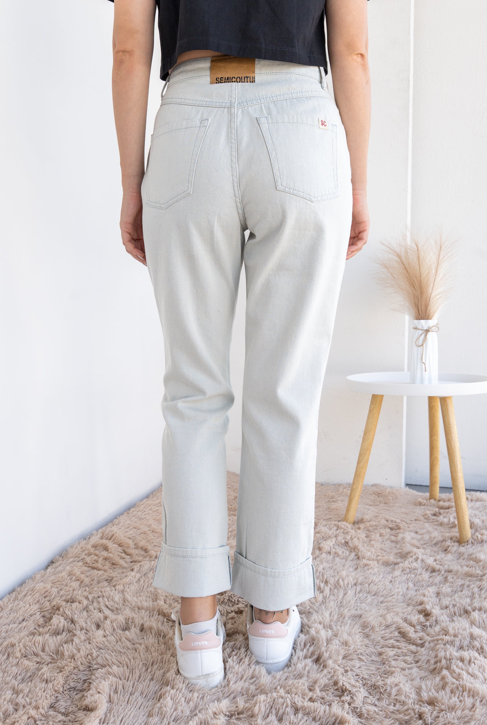 Straight leg jeans