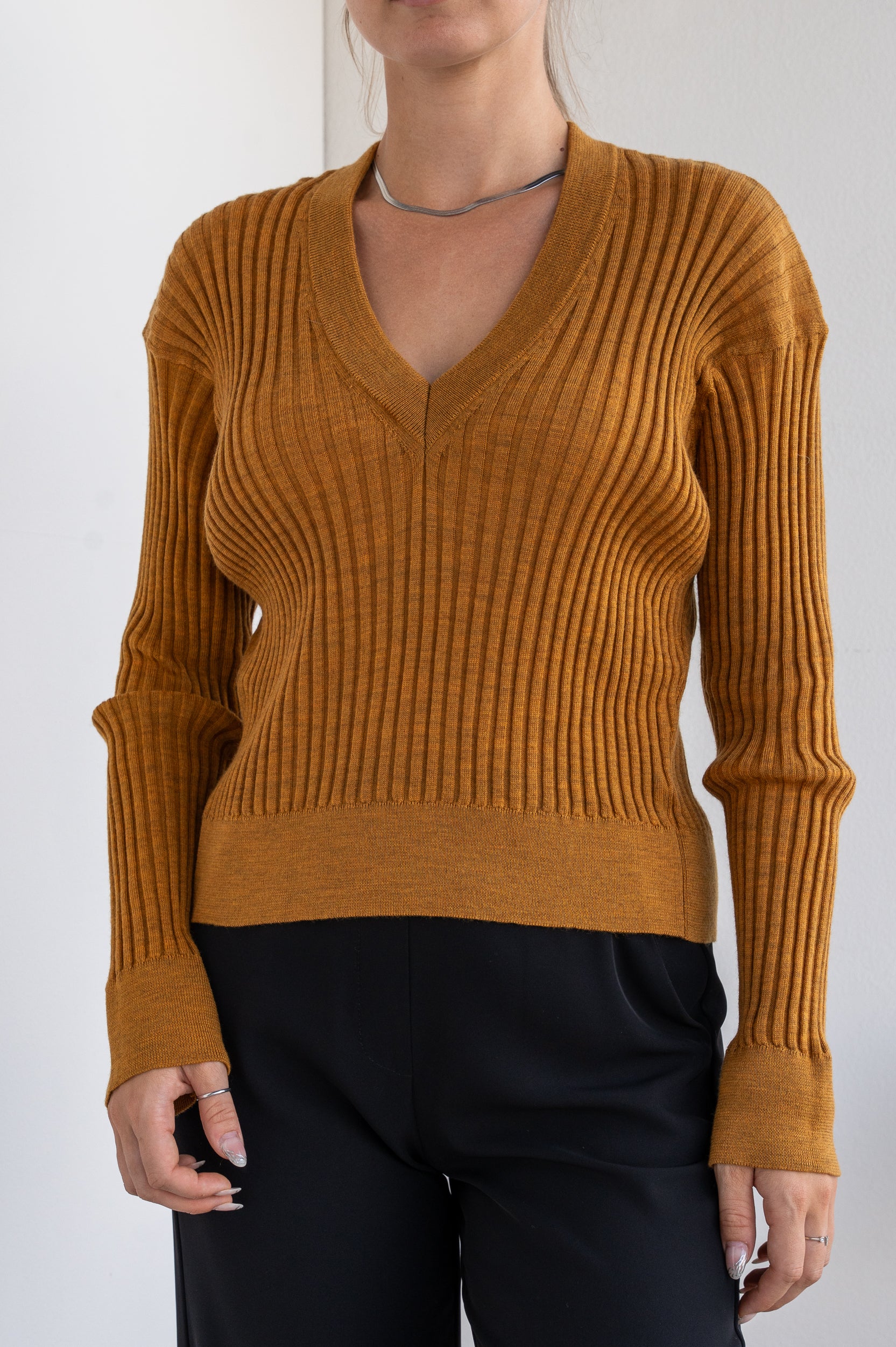 Maglia merinos a coste