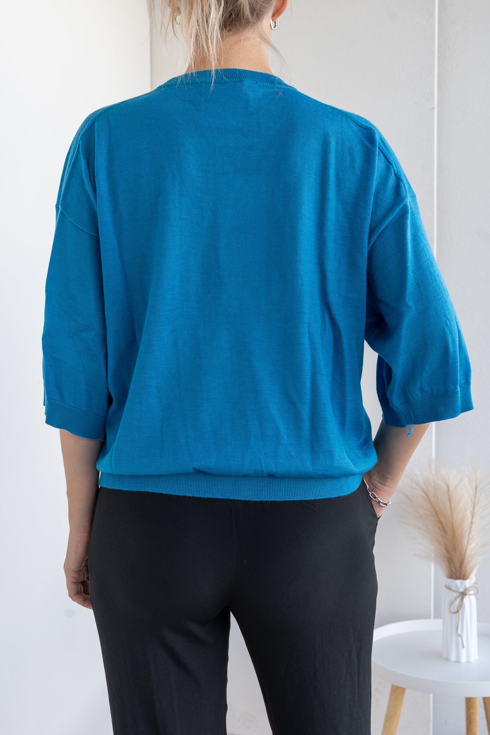 Drop shoulder sweater
