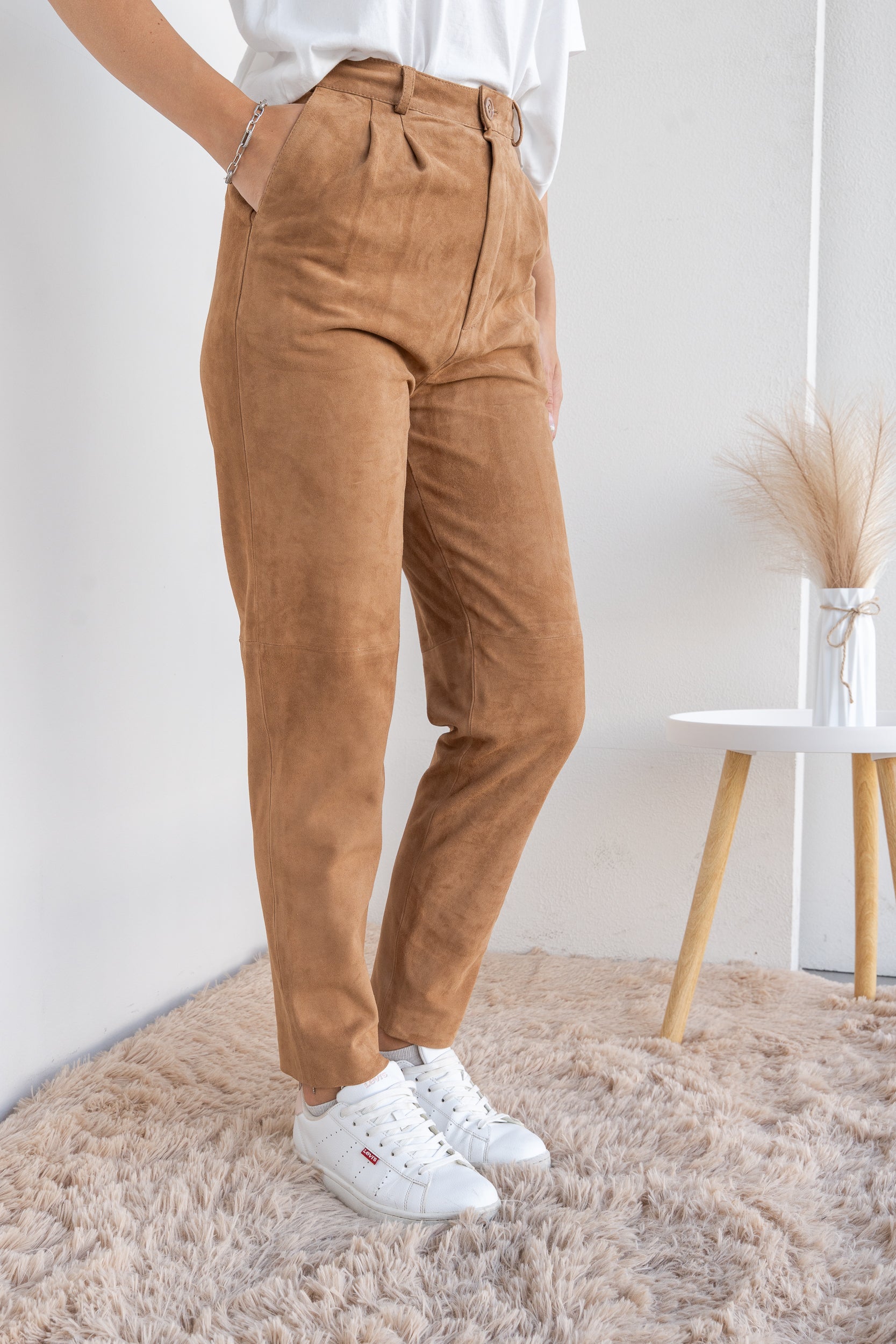 Pantalone scamosciato