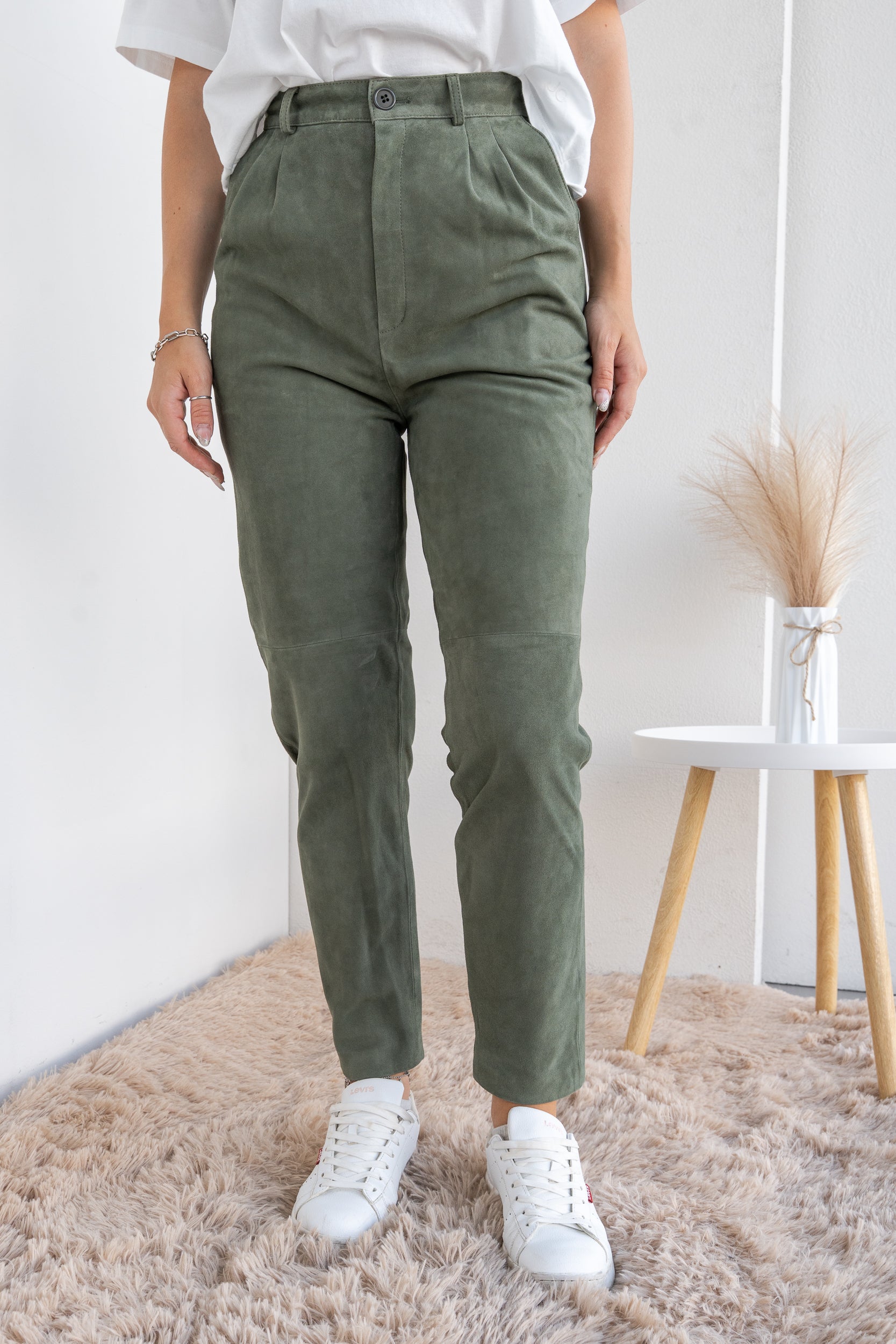 Pantalone scamosciato