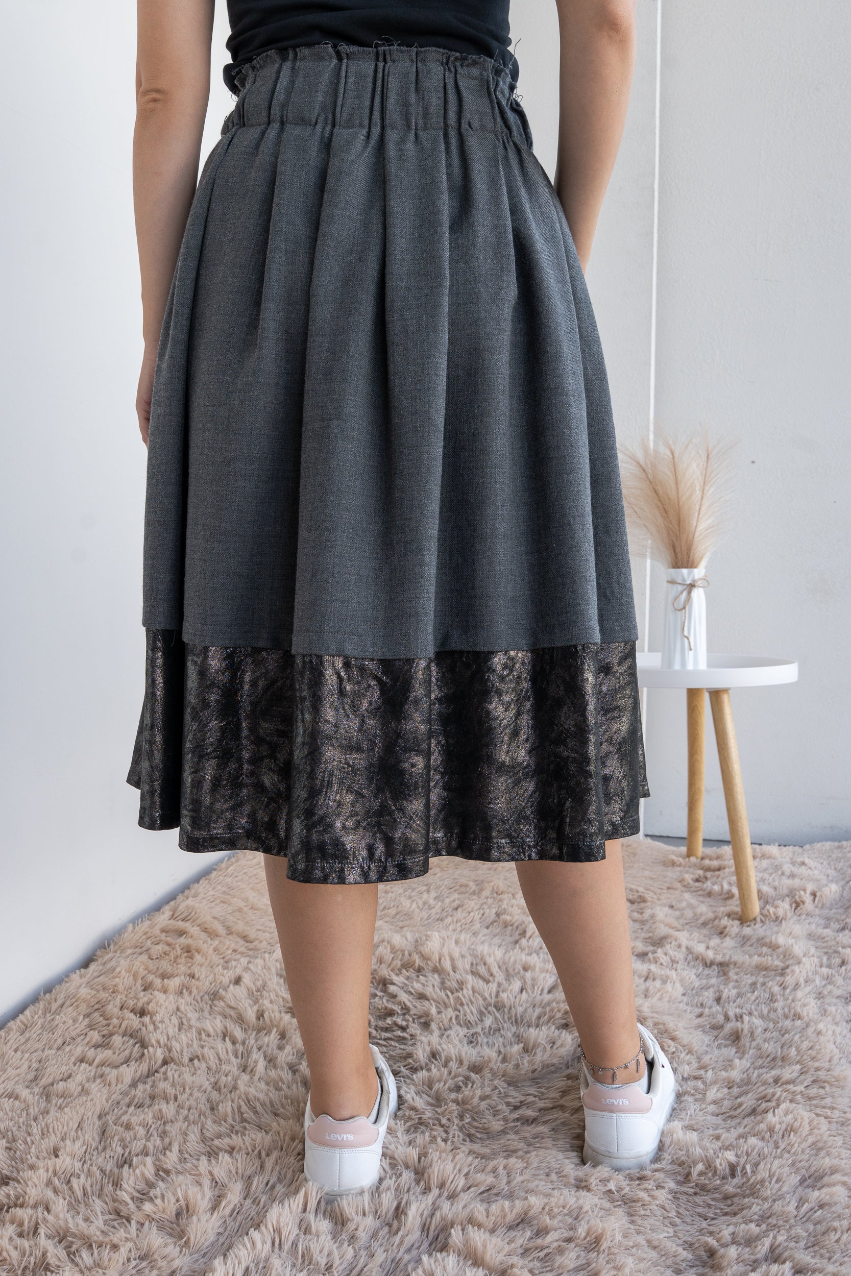 Double fabric skirt