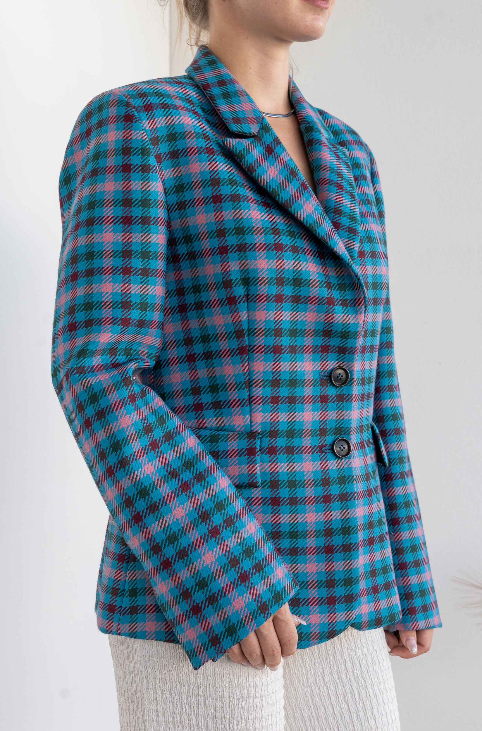 Checked blazer