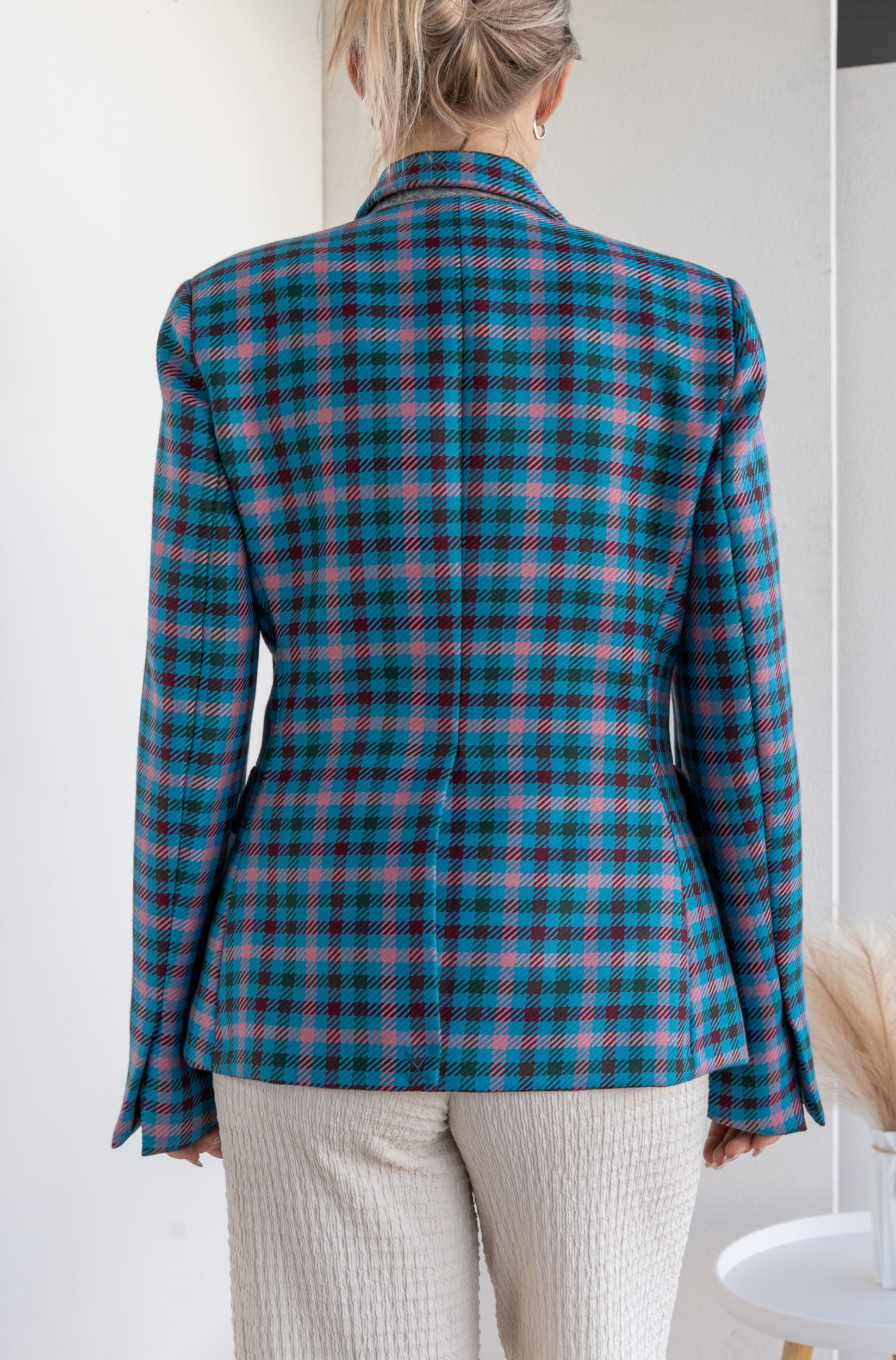 Checked blazer