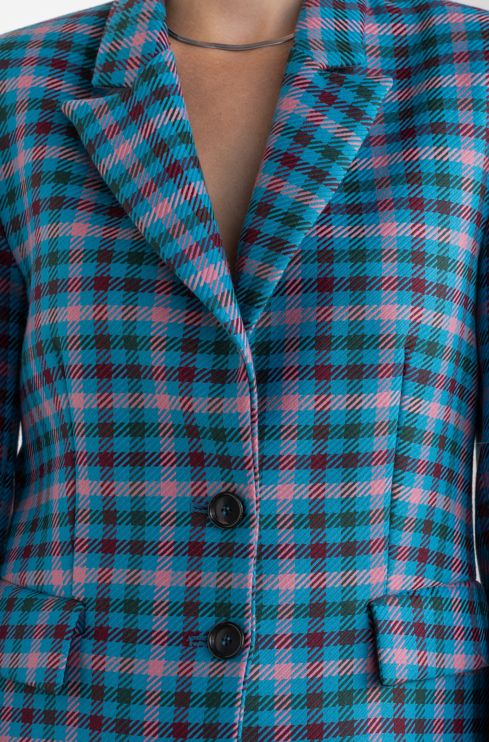 Checked blazer
