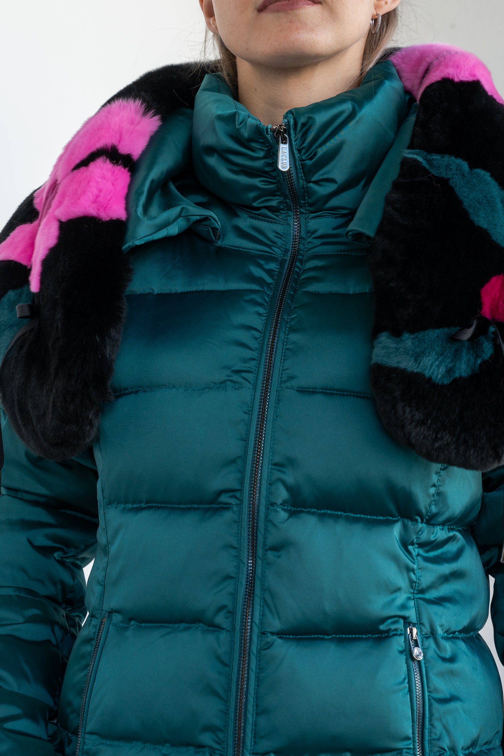 Down jacket with fur