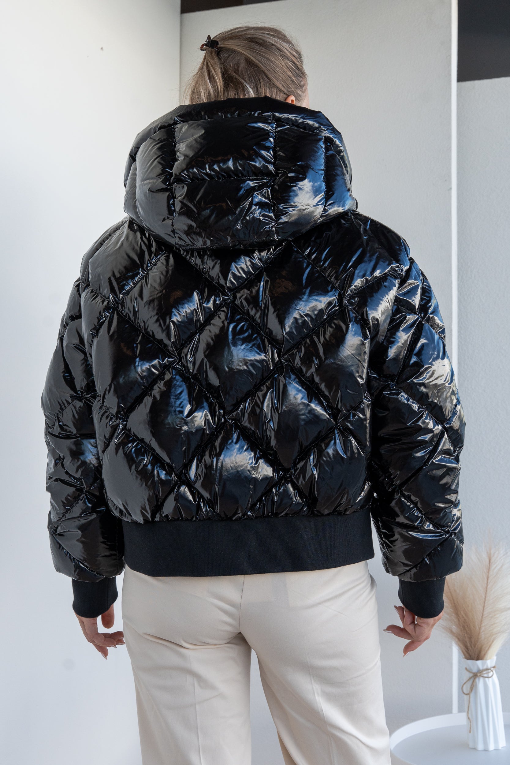 Shiny down jacket