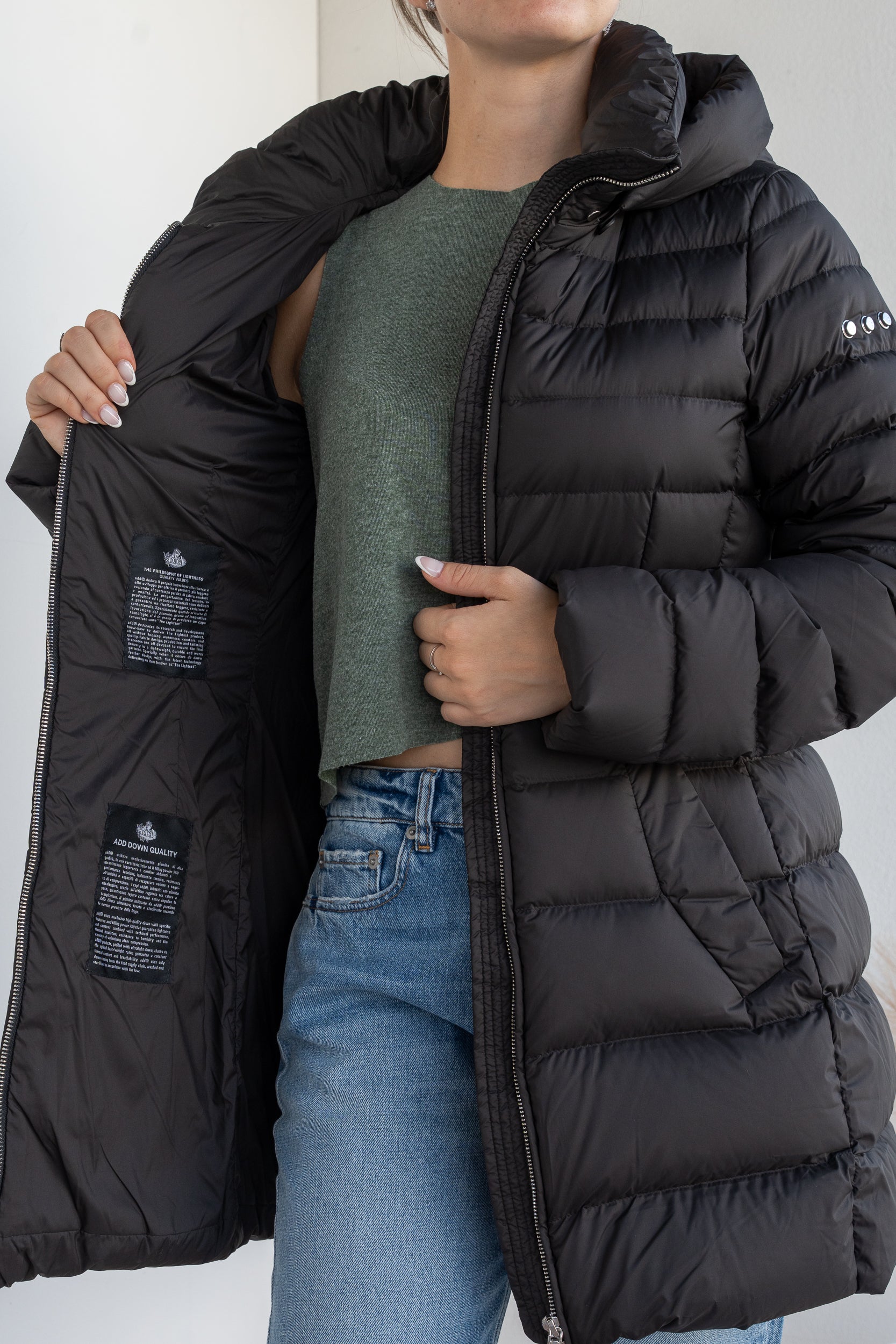 Black down jacket