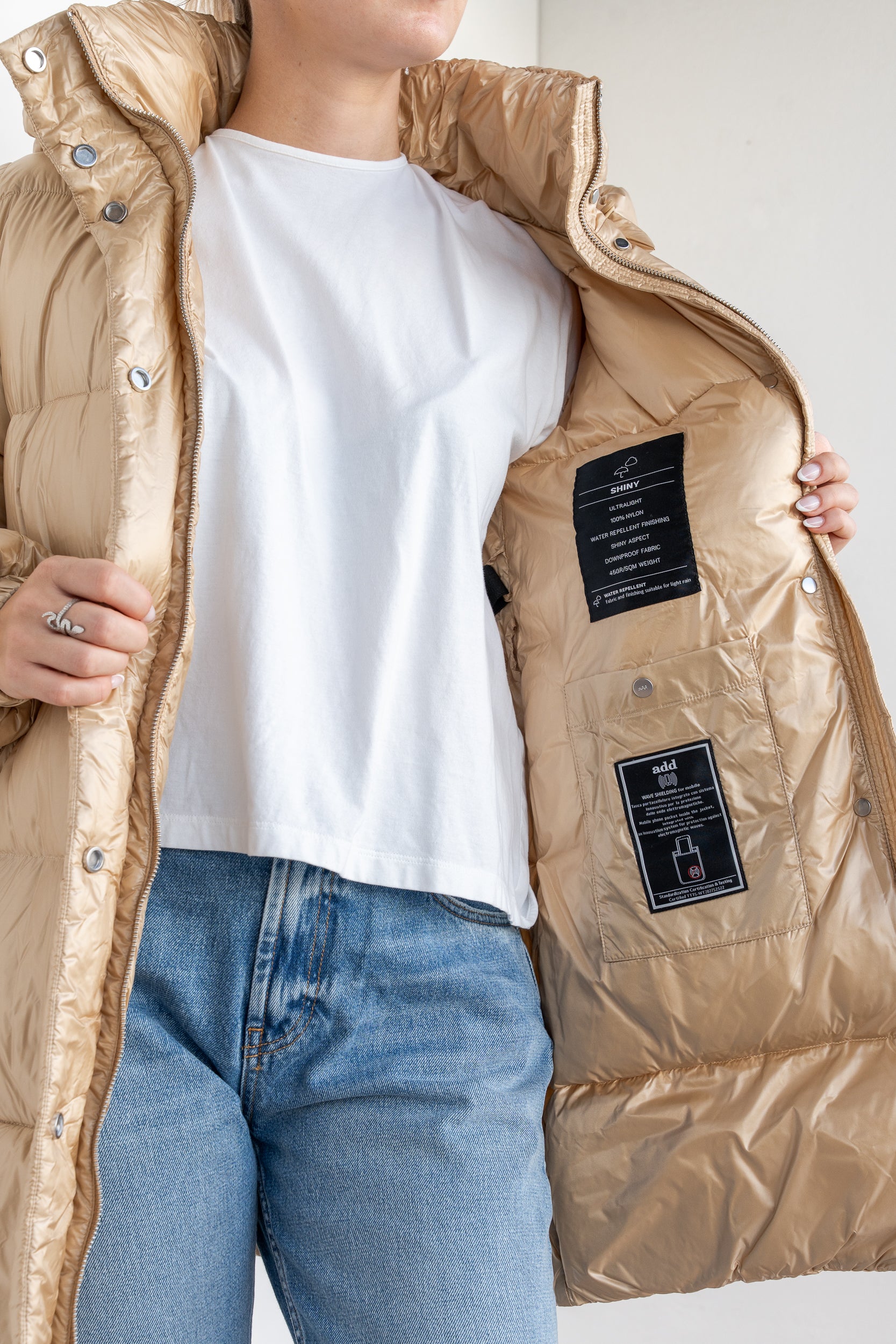 Midi down jacket