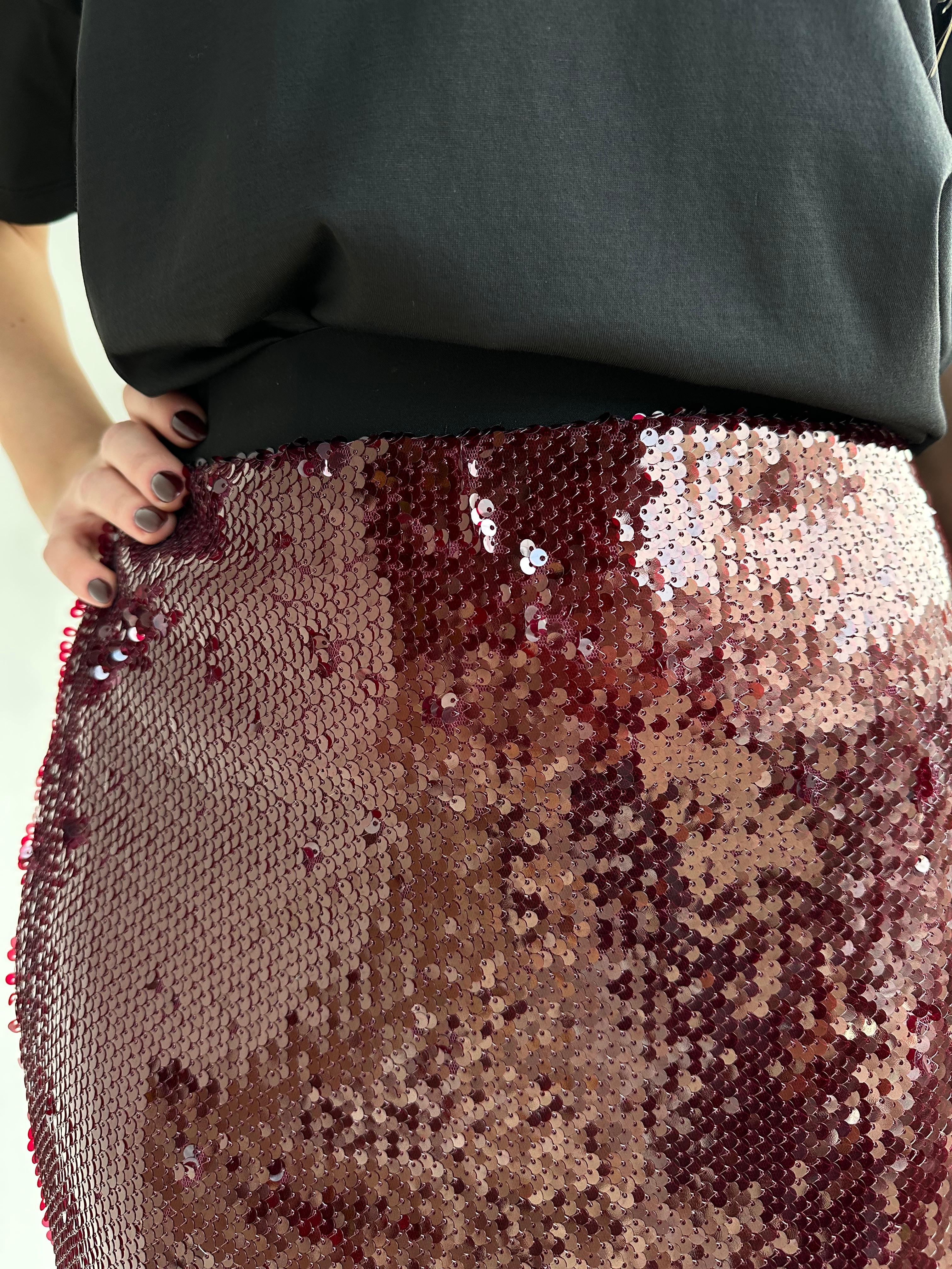 Юбка с пайетками