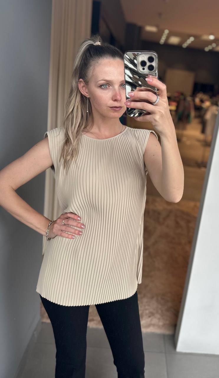Blusa plissè