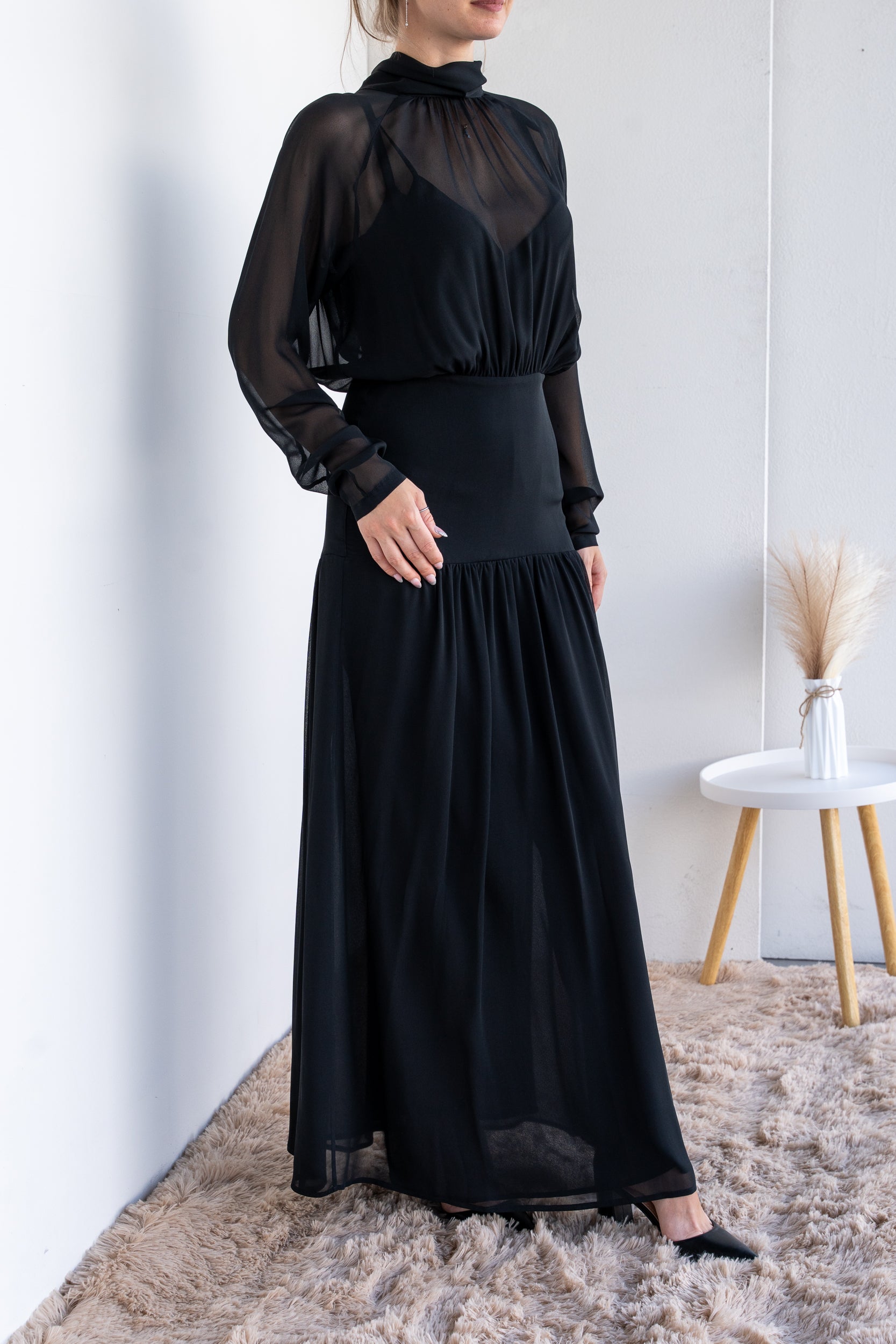 Semi-transparent two-piece dress