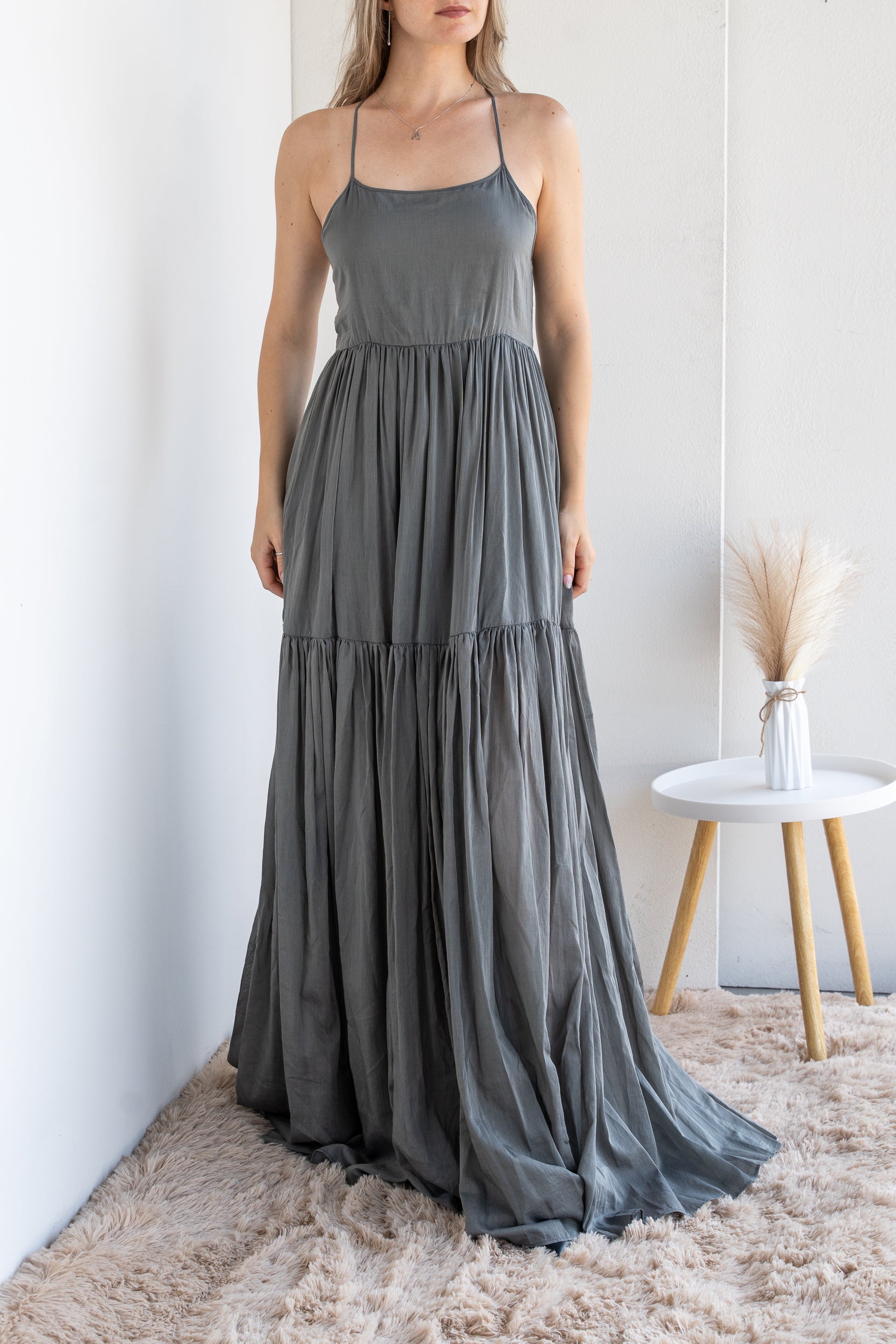 Dress with open back