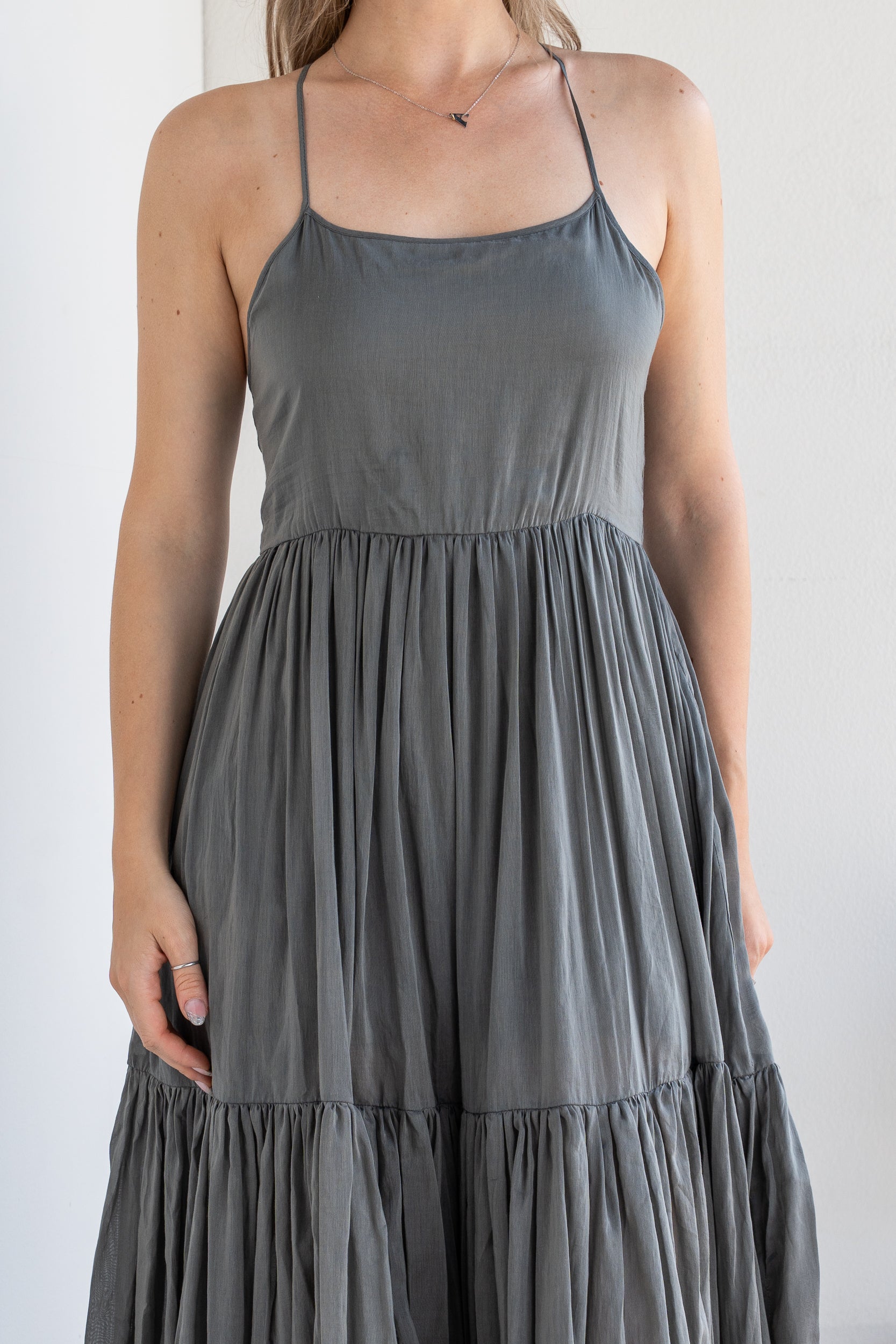 Dress with open back