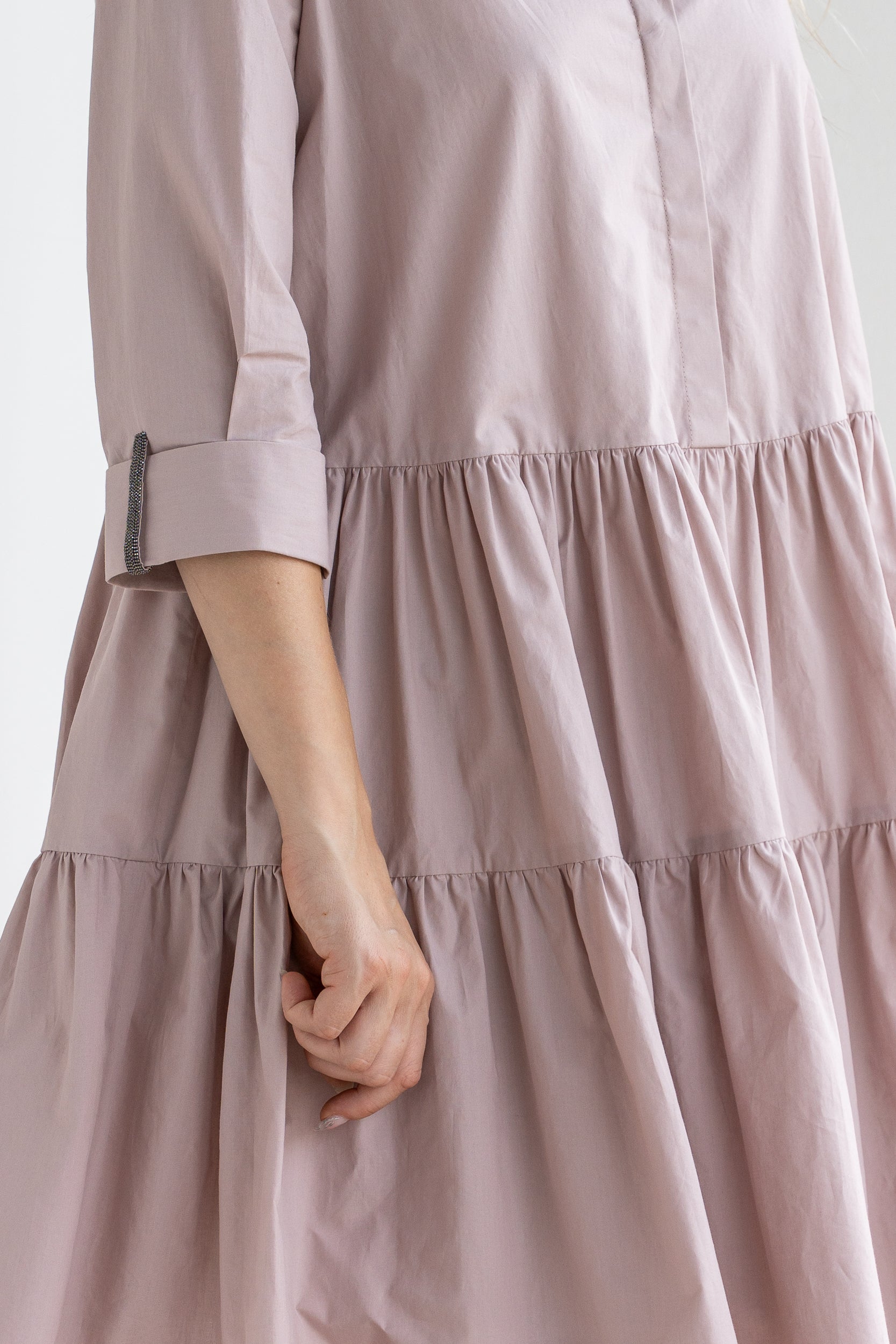 Abito midi con balze