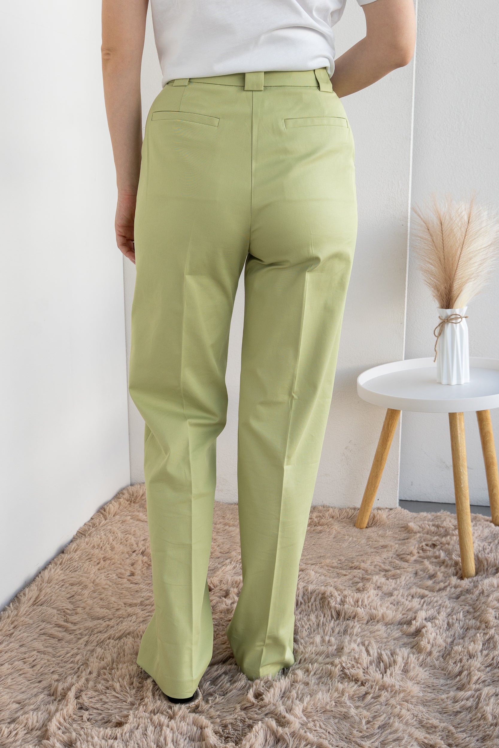 High-waisted trousers