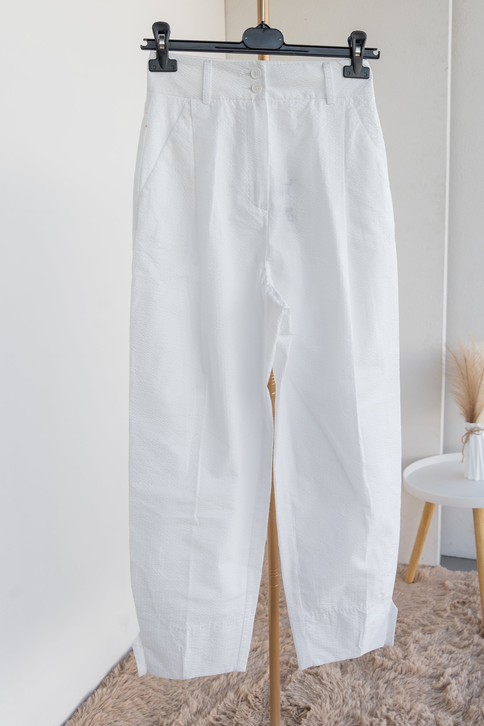 Piqué trousers