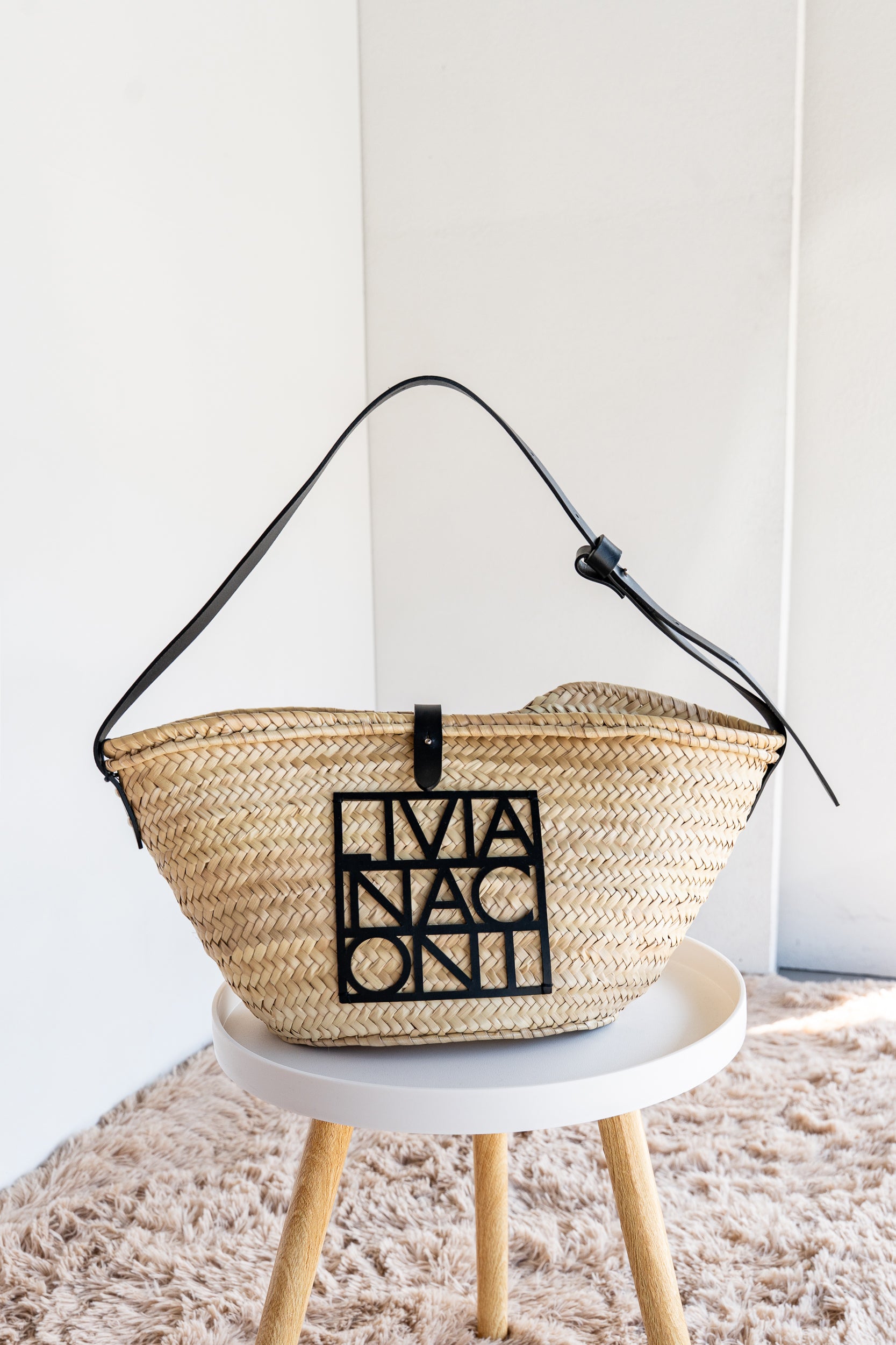 Borsa a spalla in paglia