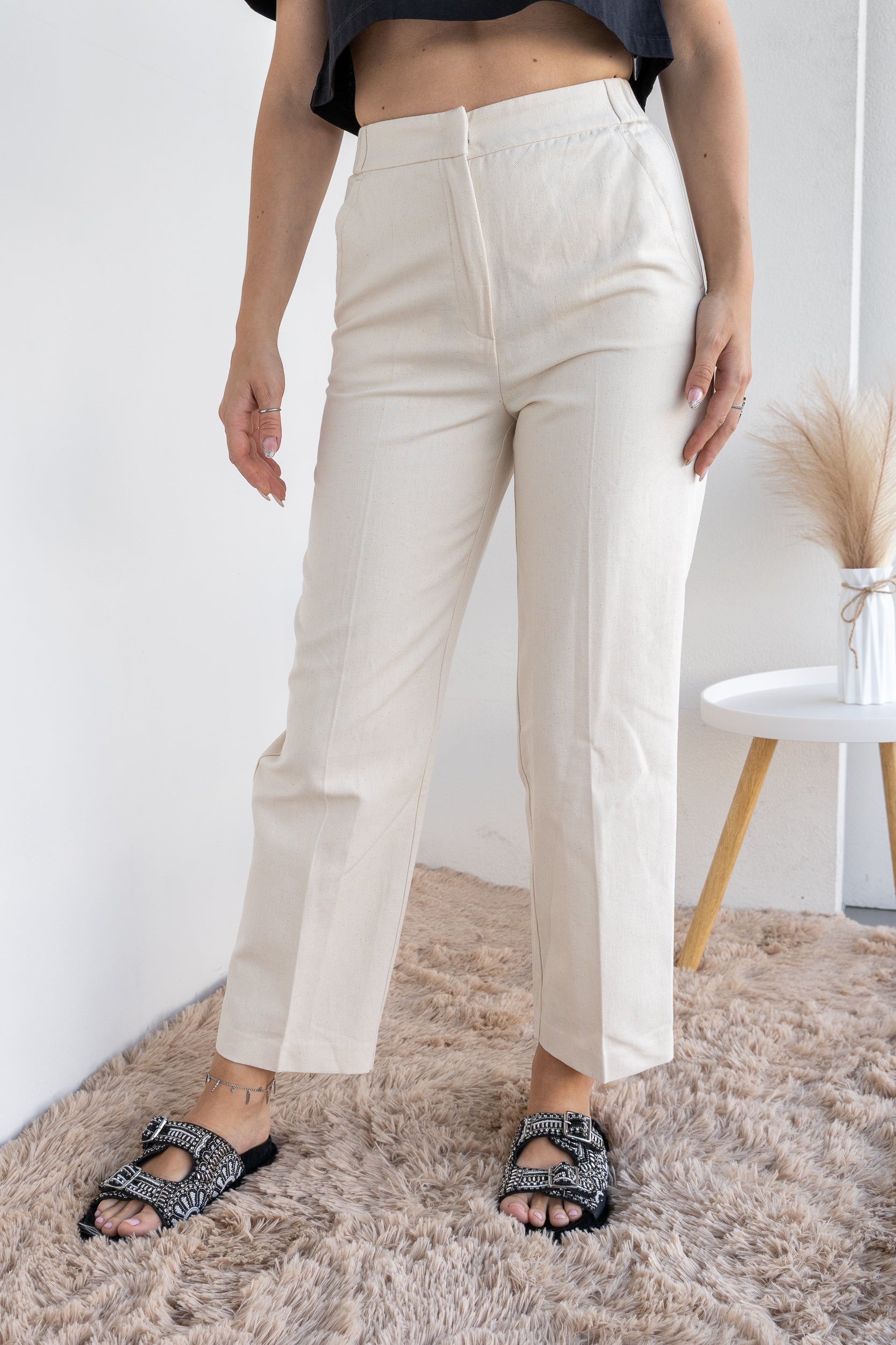 Jeans-effect trousers