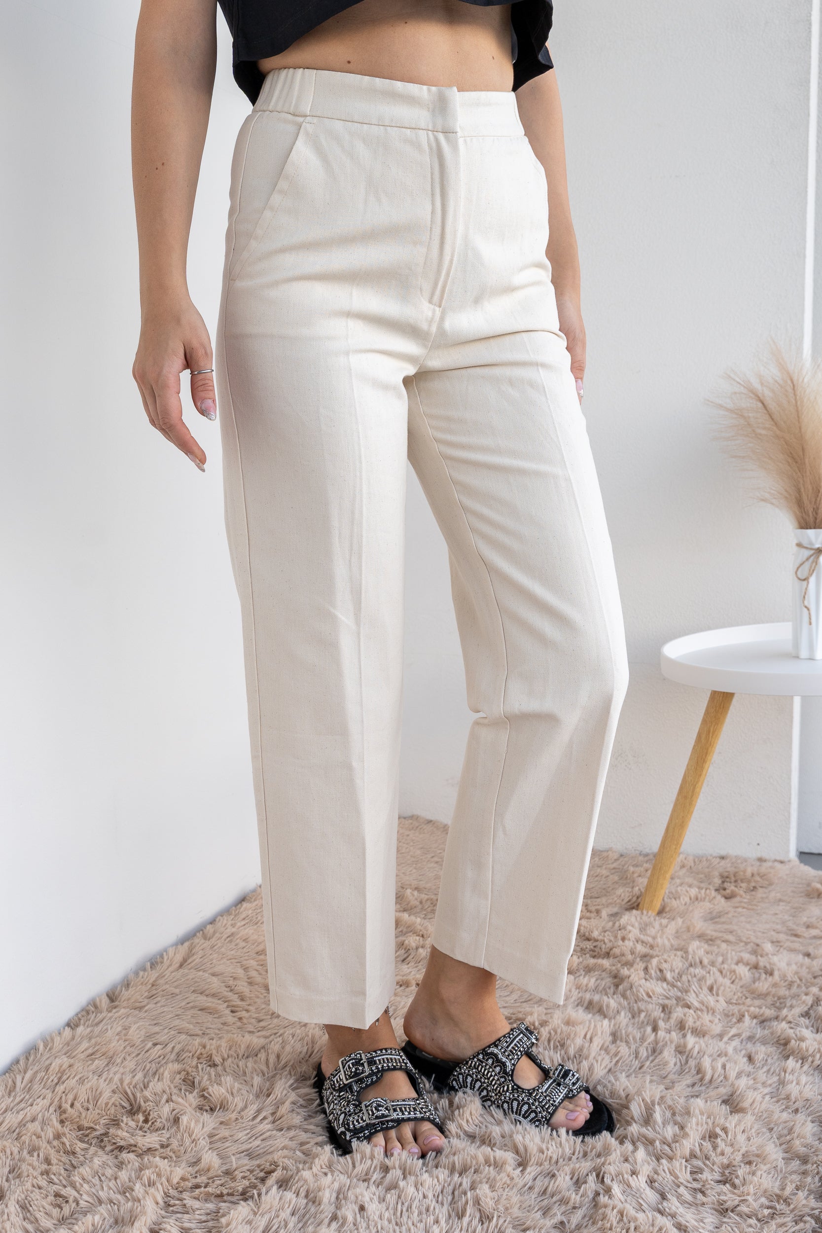 Jeans-effect trousers