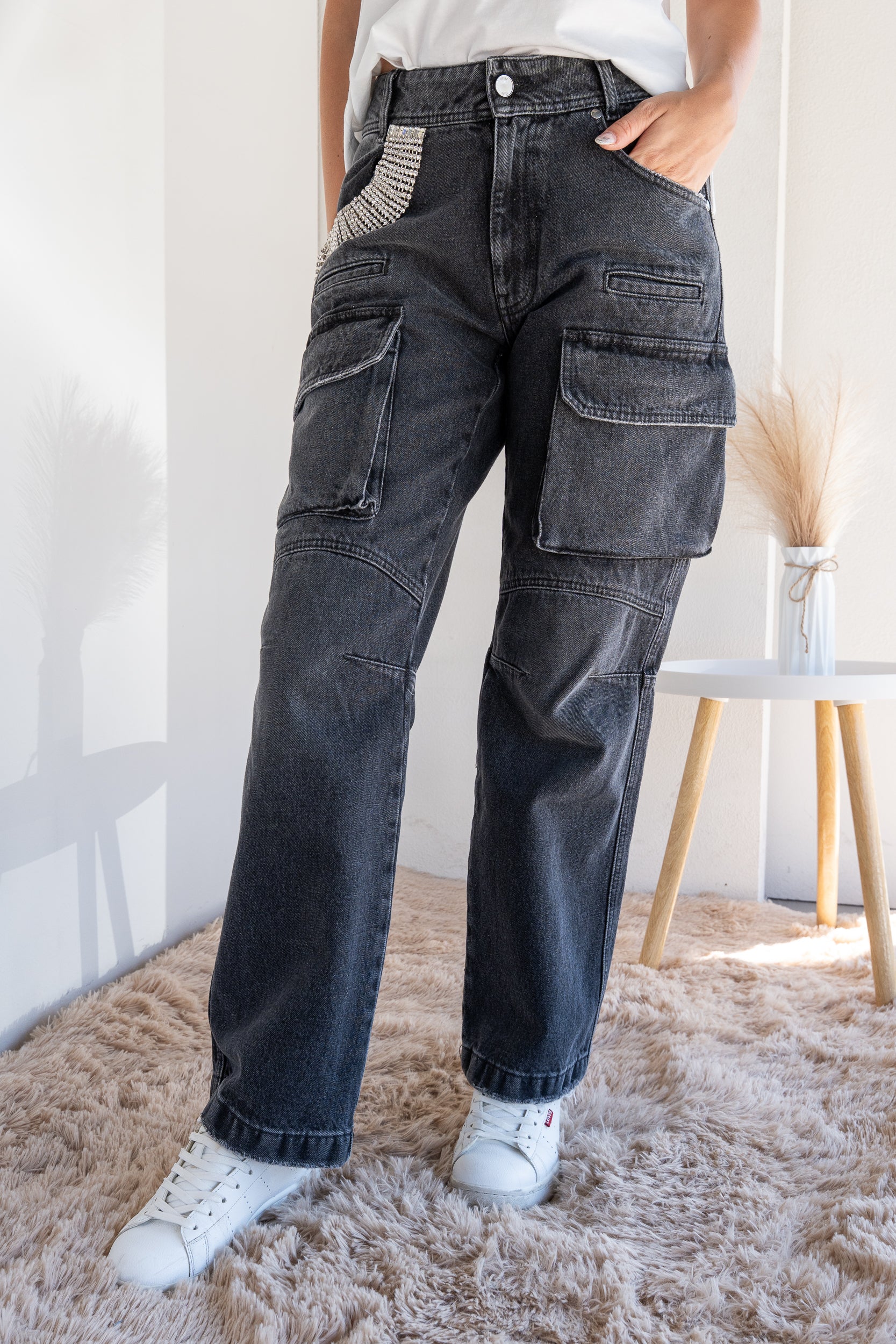 Jeans con strass