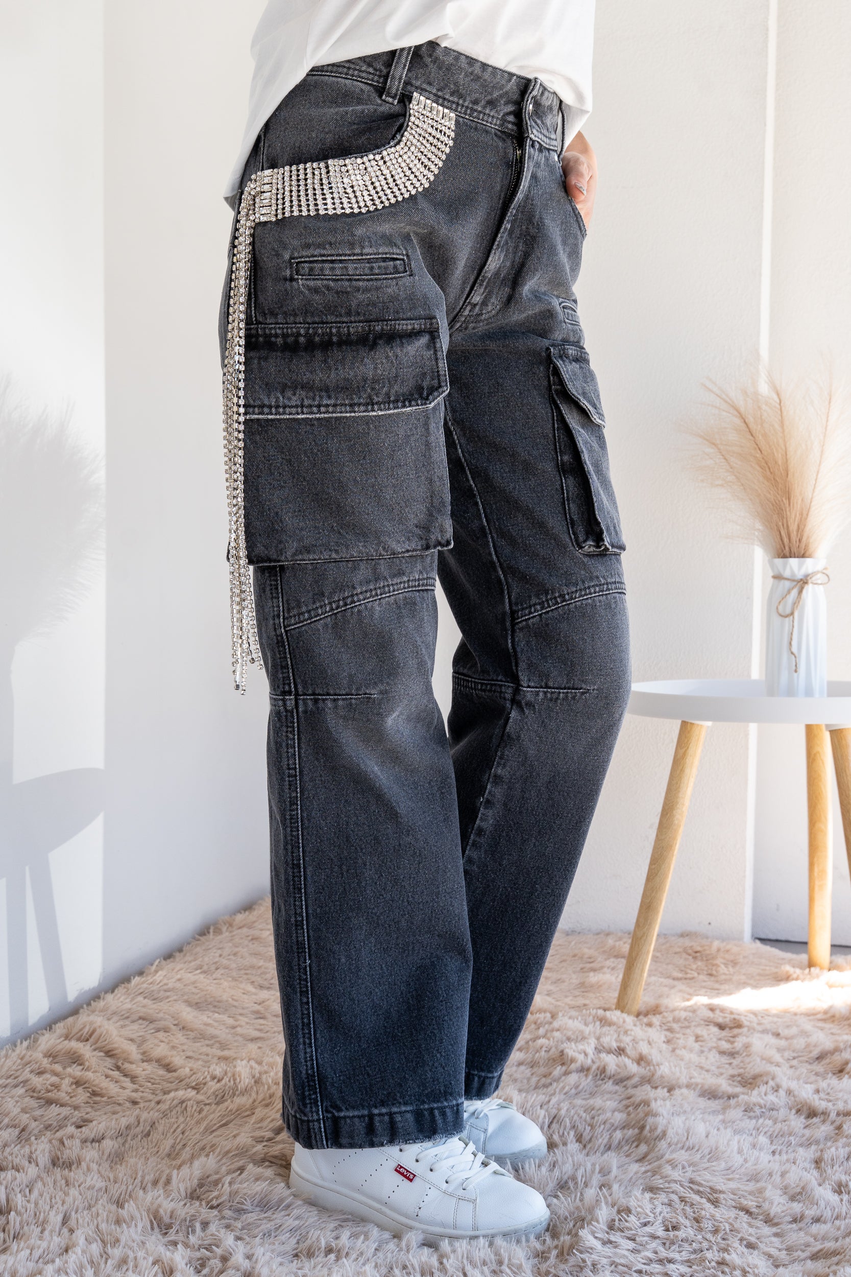 Jeans con strass