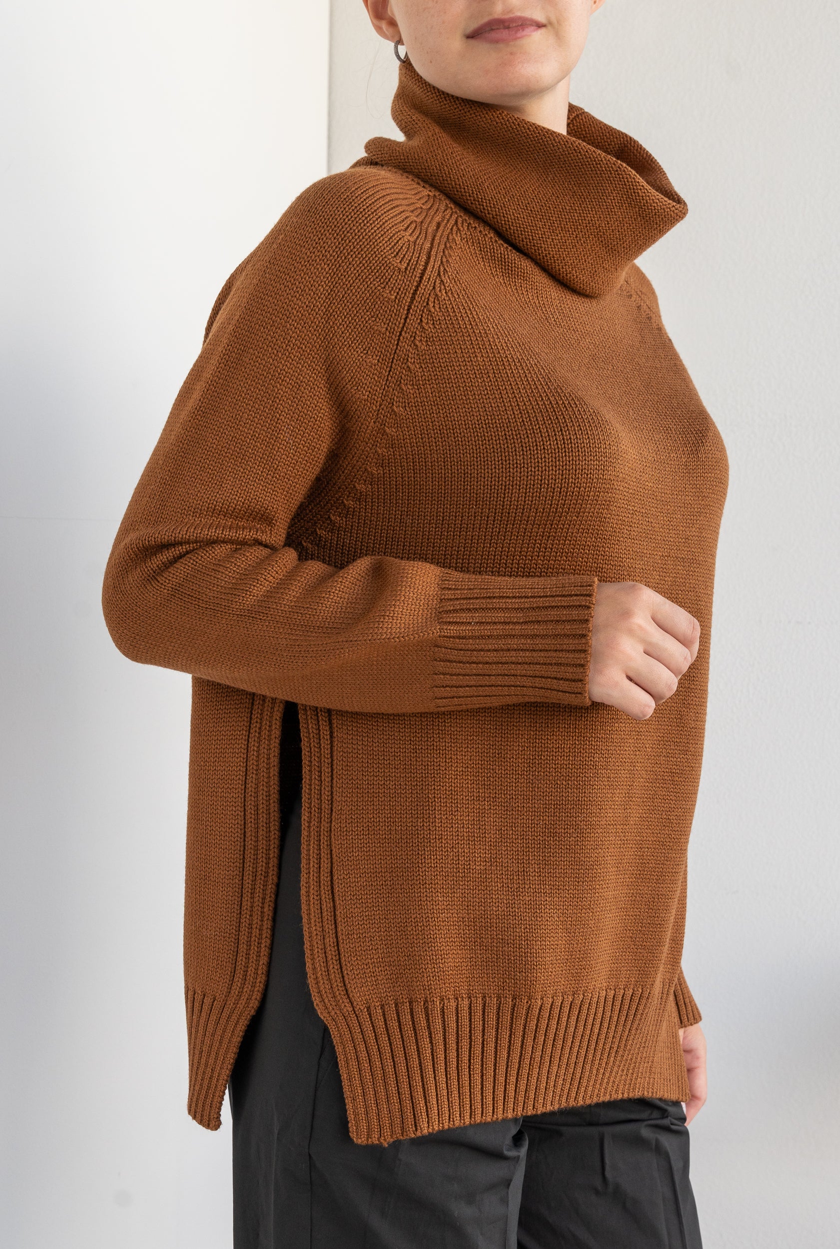 High neck sweater