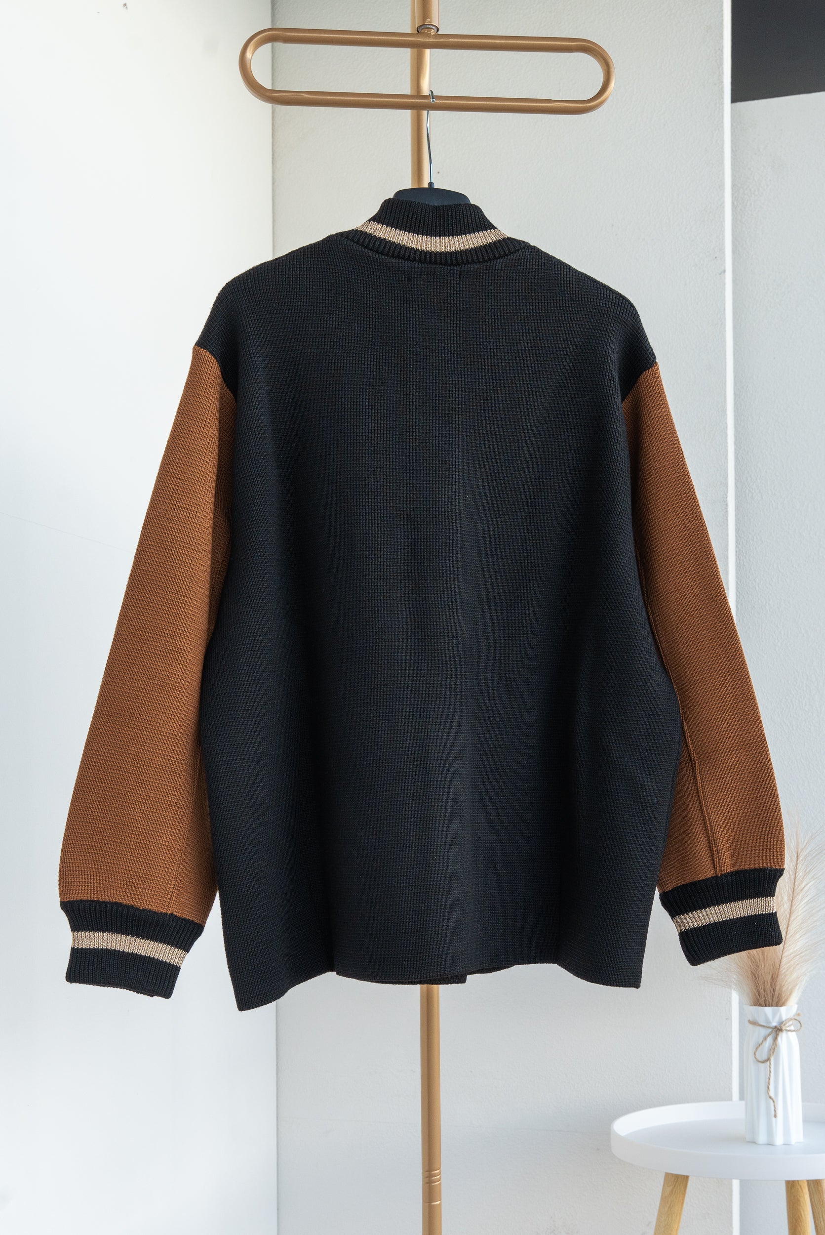 Knitted bomber jacket