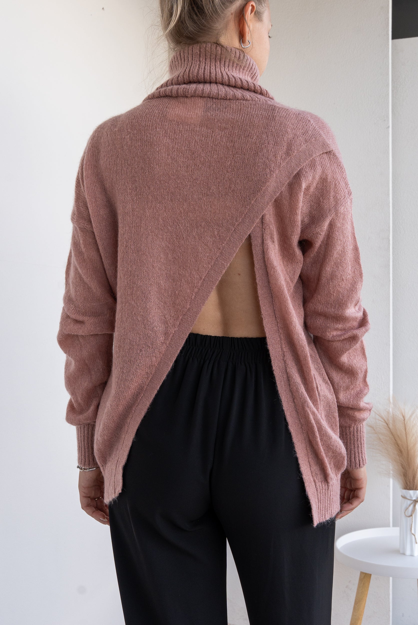 Open back shirt