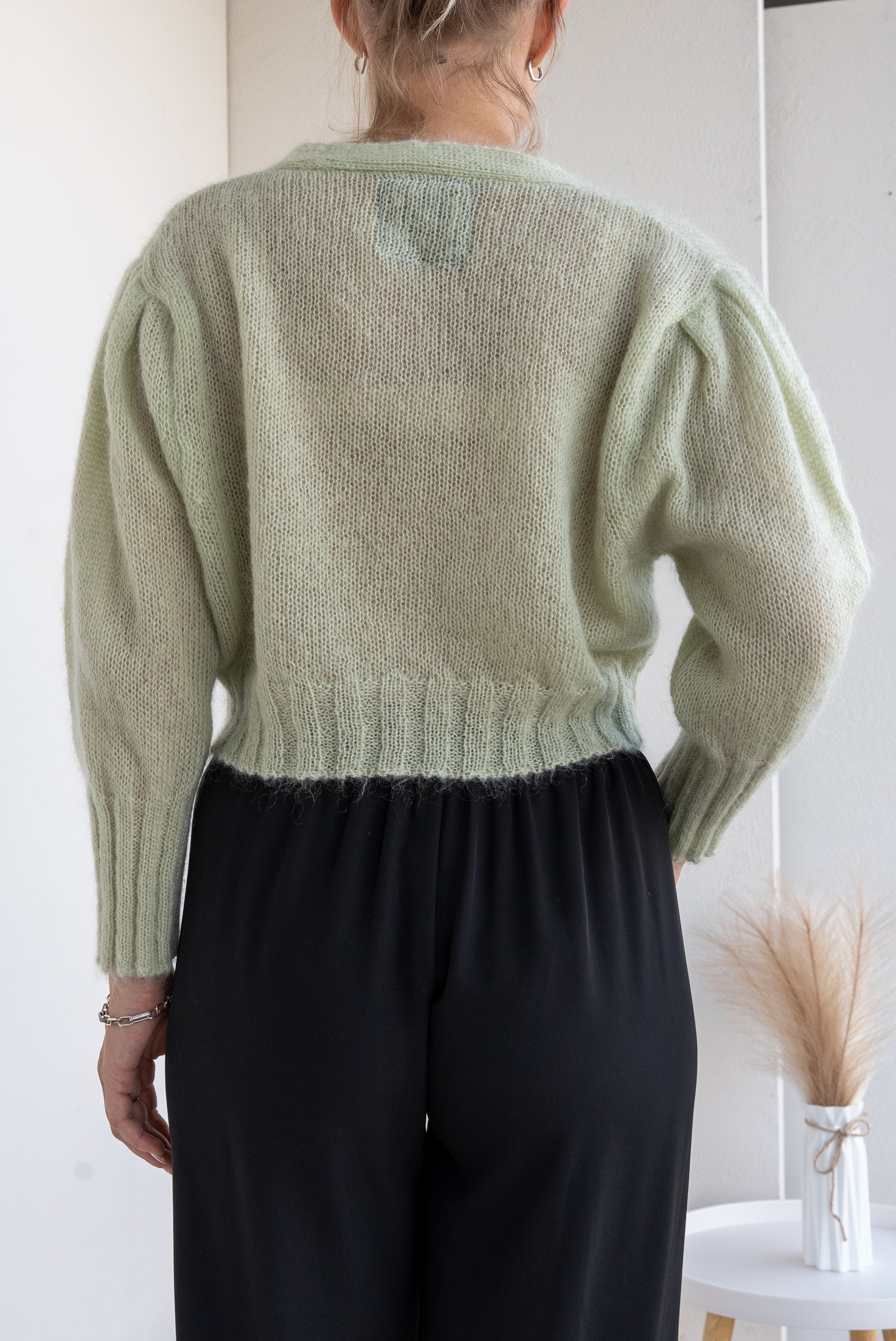 Short mohair cardigan
