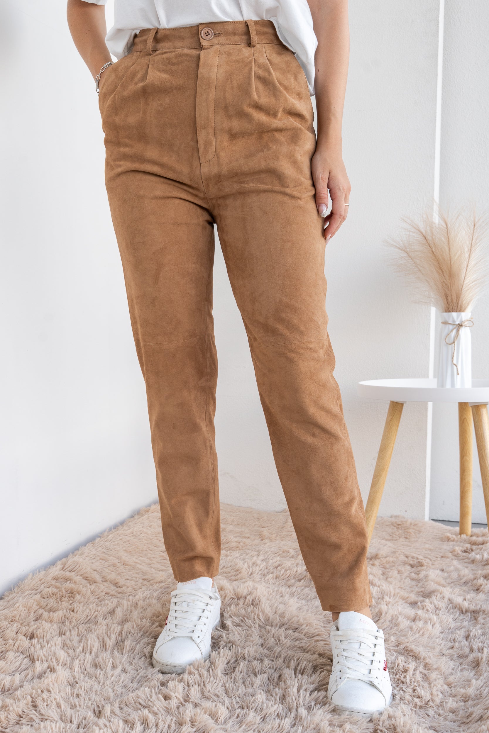 Pantalone scamosciato