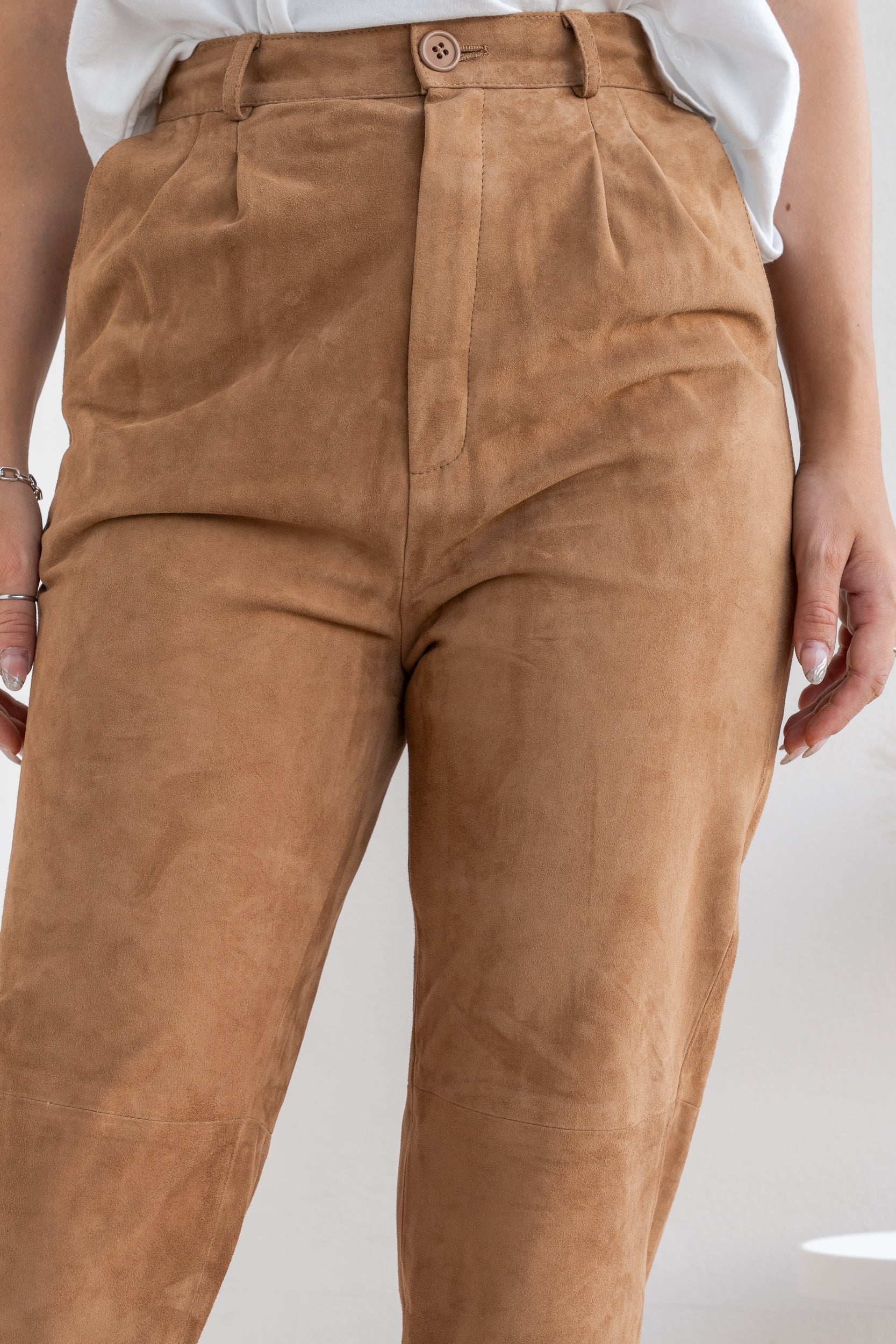 Pantalone scamosciato