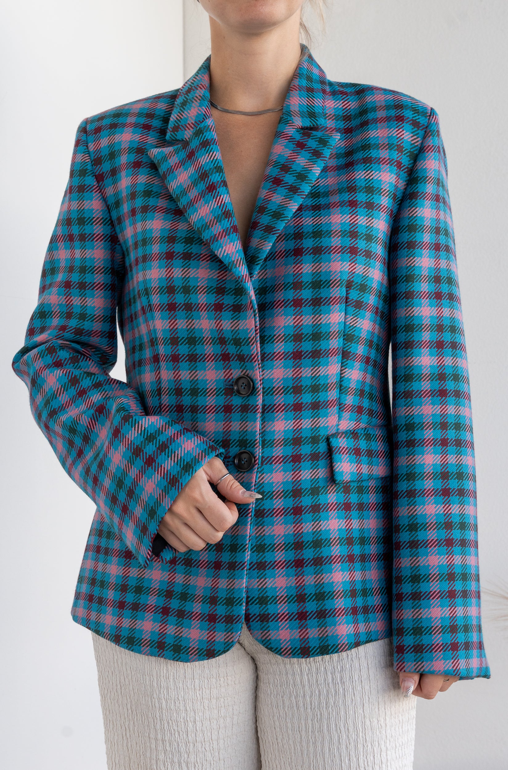 Checked blazer