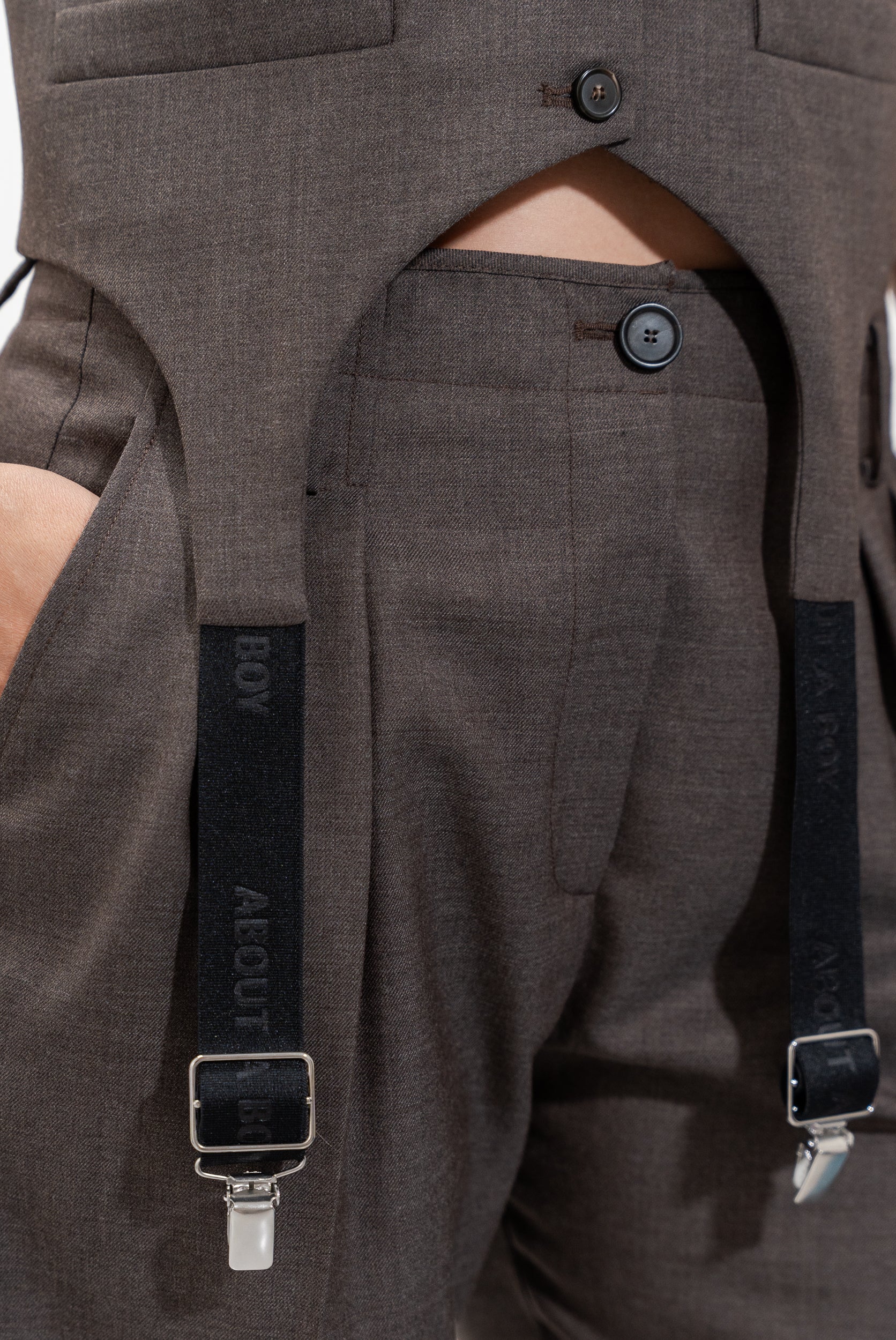 Vest with suspenders