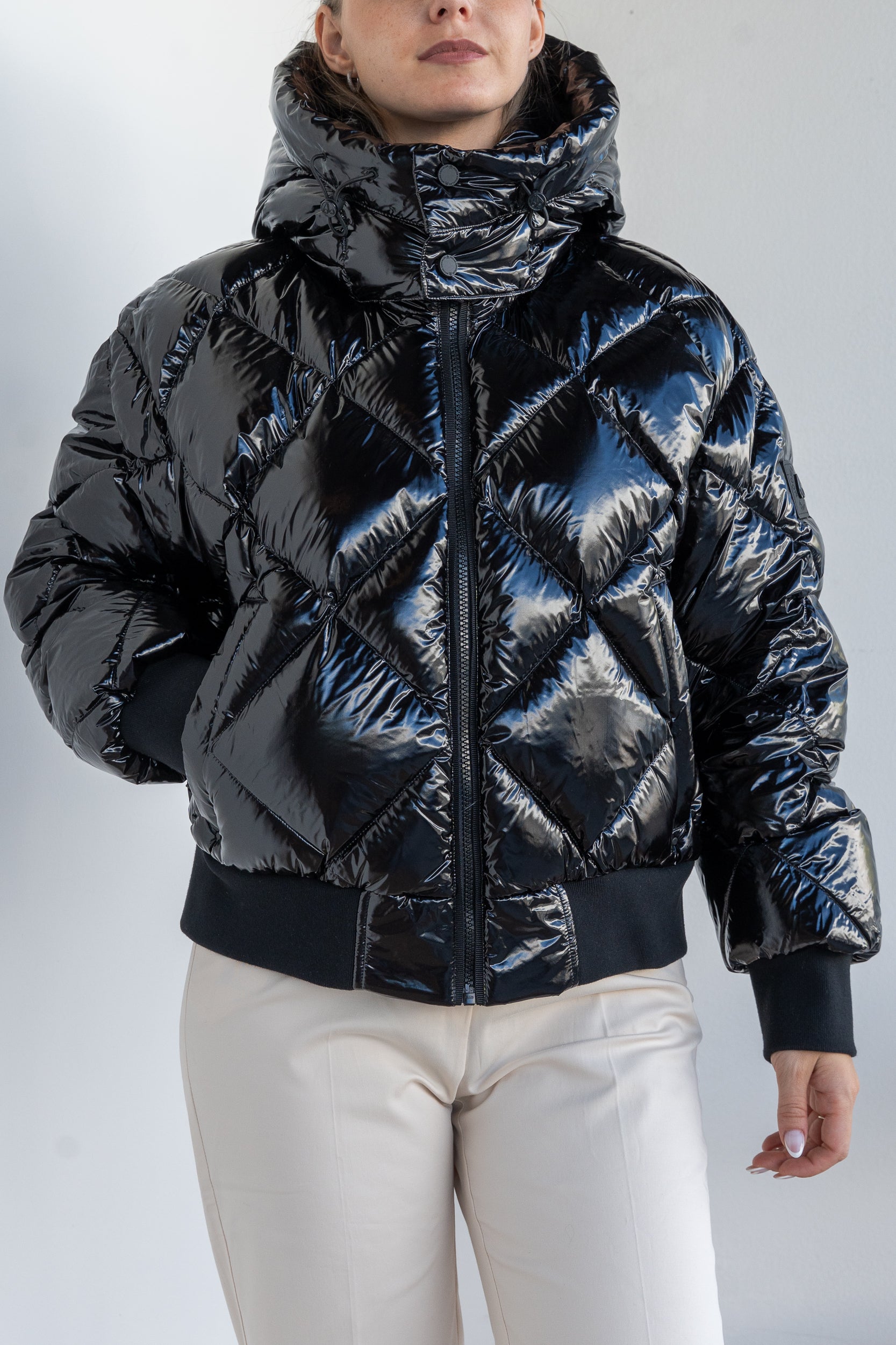 Shiny down jacket