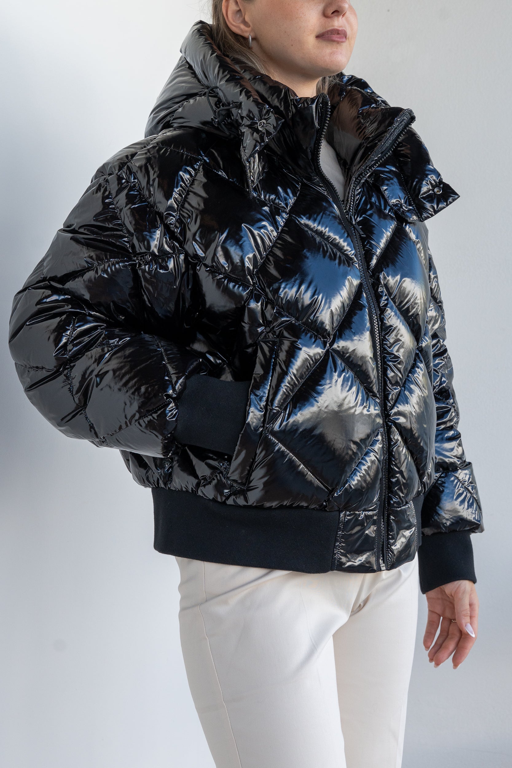 Shiny down jacket