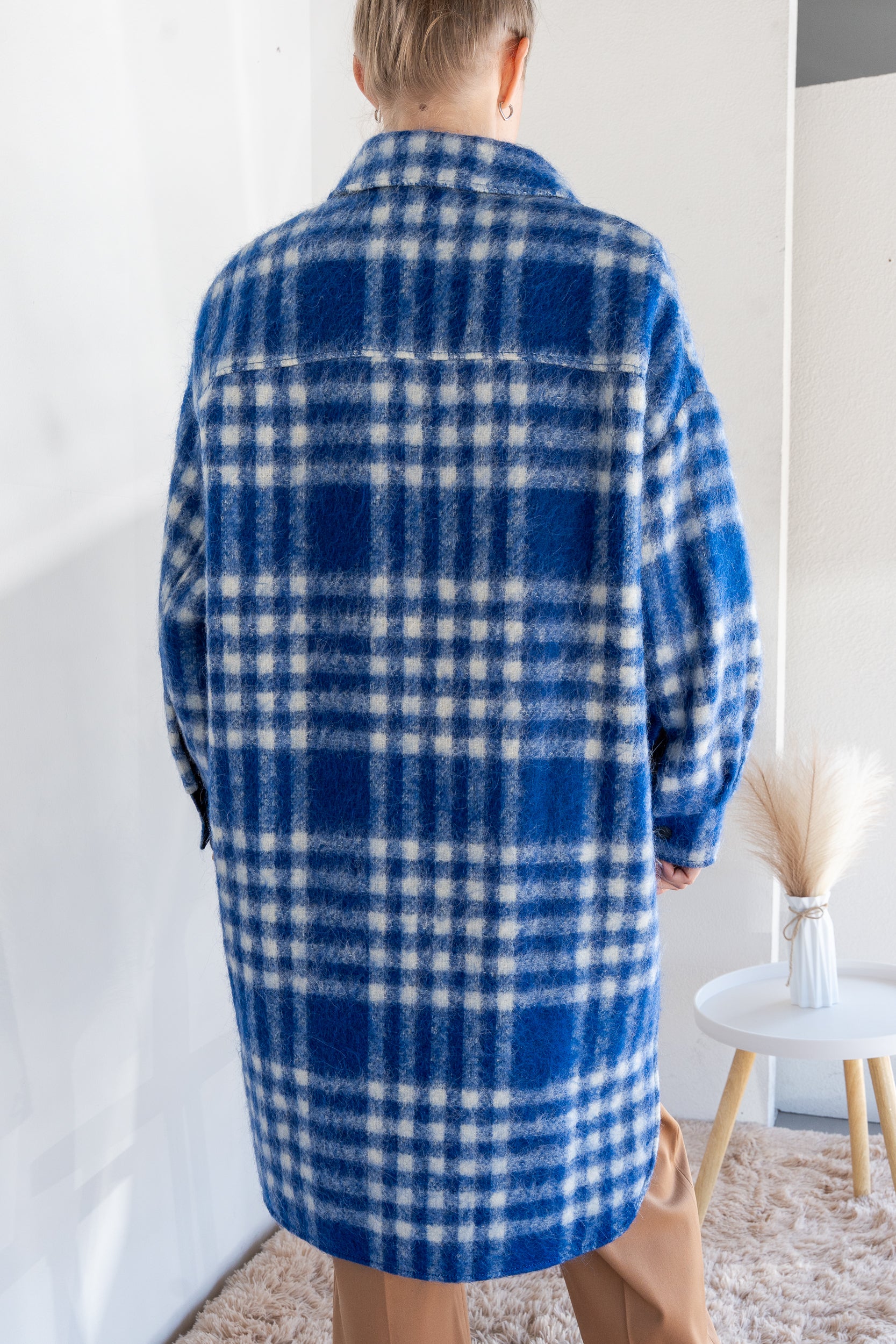 Checked coat