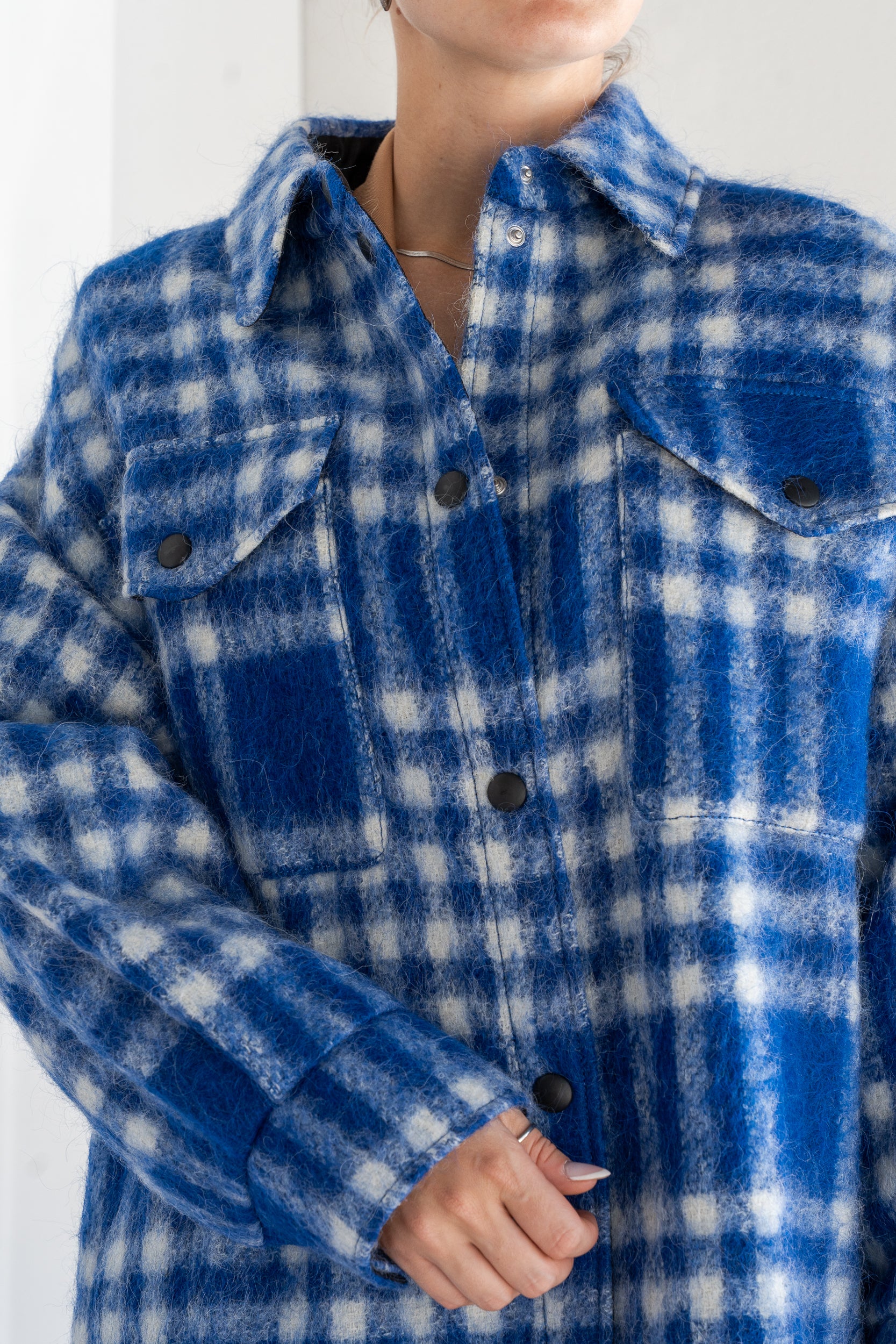 Checked coat