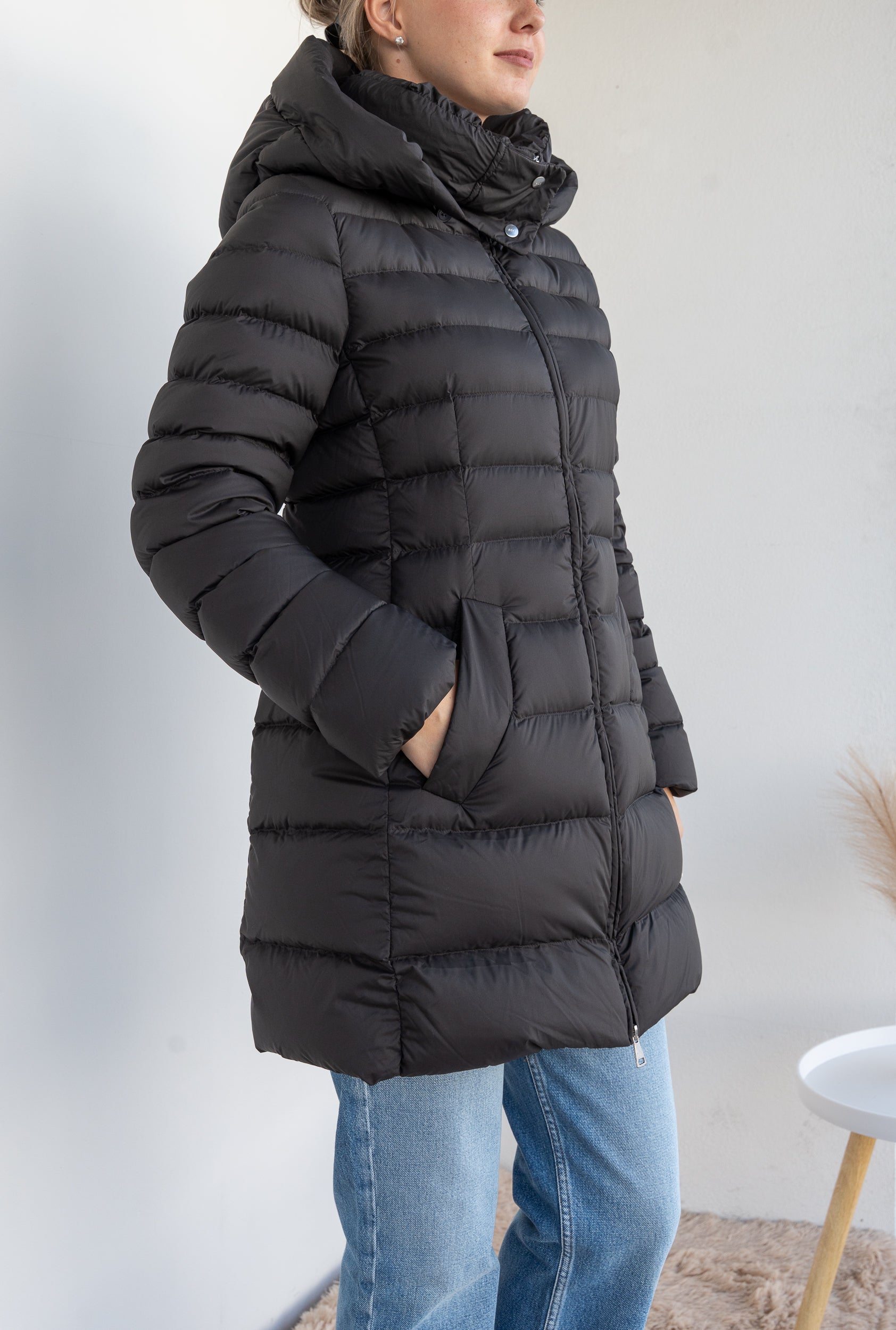 Black down jacket