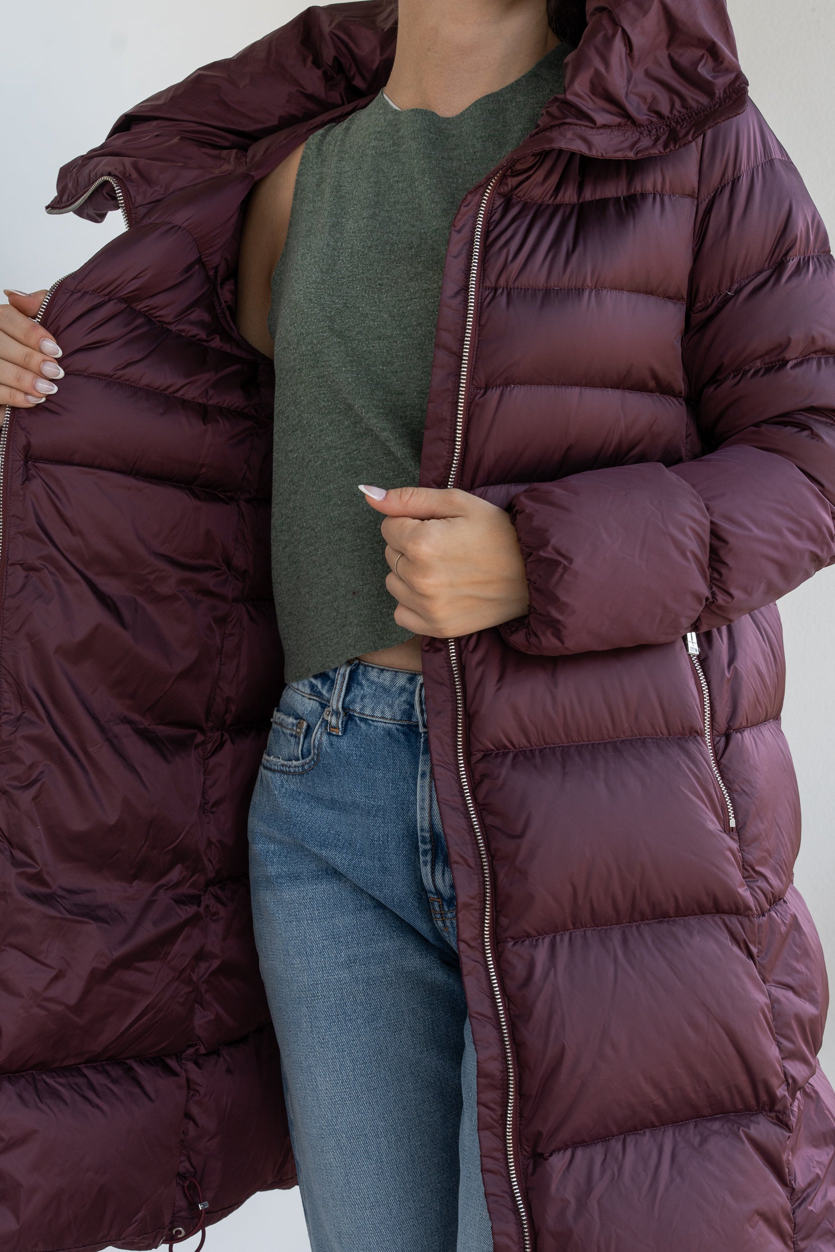 Longuette down jacket