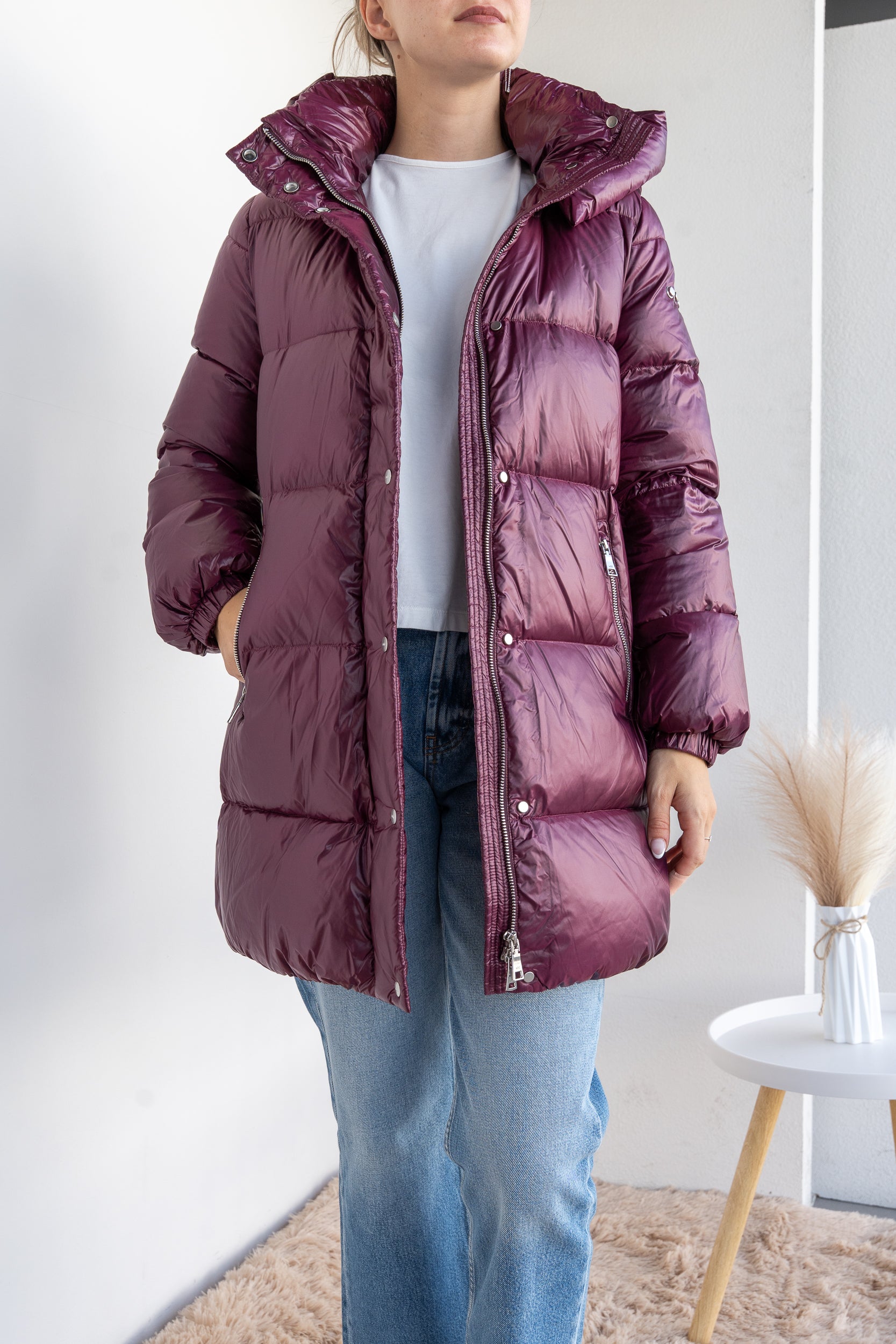 Midi down jacket